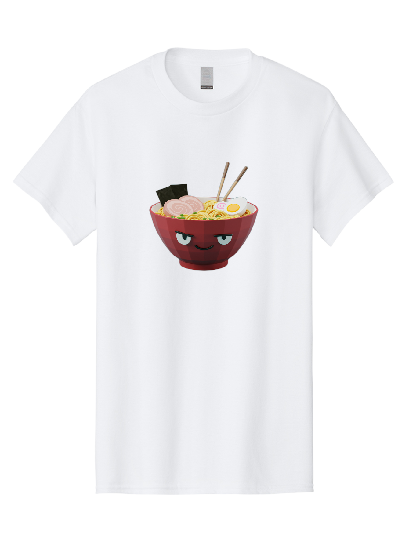 Ramen-Bowl-5 Men'S Graphic Tee, 100% Cotton, Comfortable Casual Summer Wear, Machine Washable, Cartoon Ramen Bowl, Angry Face, Ramen Noodles, Egg, Ham, Chopsticks, Japanese Food, Kawaii Style, Cartoon Character, Noodle Soup, Anime-Inspired Bab295 19