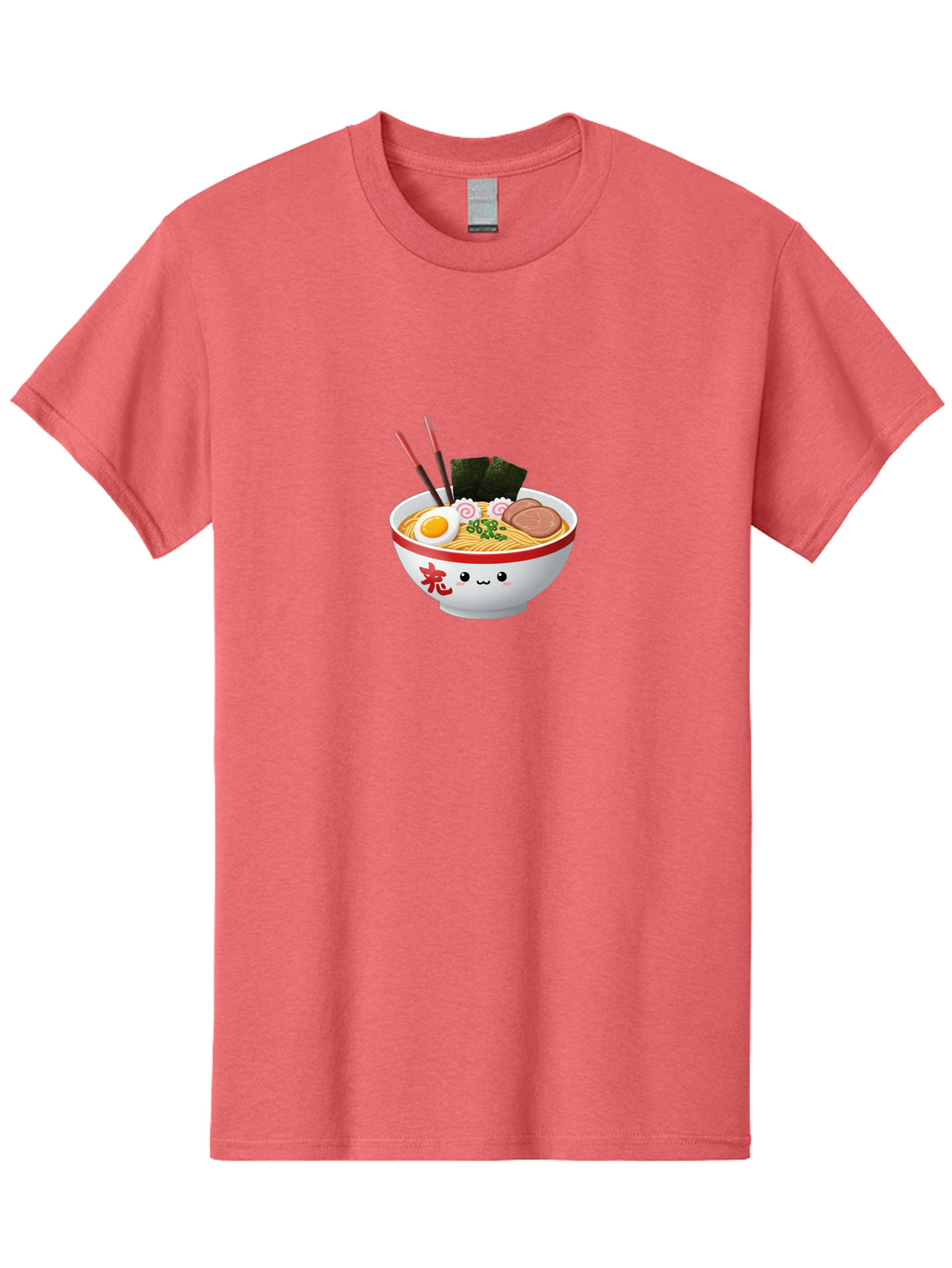 Ramen-Bowl-6 Men'S Graphic Tee, 100% Cotton, Comfortable Casual Summer Wear, Machine Washable, Bowl Of Ramen, Japanese Noodles, Boiled Egg, Green Onions, Seaweed, Sausage, Chopsticks, Anime Food, Kawaii, Cartoon Style, Food Illustration Bab296 23