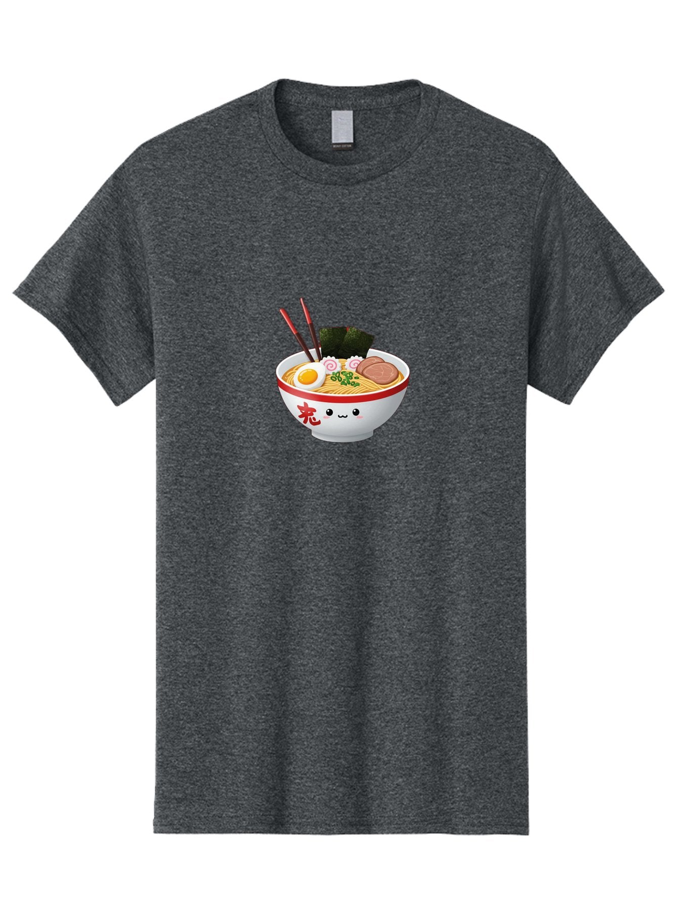 Ramen-Bowl-6 Men'S Graphic Tee, 100% Cotton, Comfortable Casual Summer Wear, Machine Washable, Bowl Of Ramen, Japanese Noodles, Boiled Egg, Green Onions, Seaweed, Sausage, Chopsticks, Anime Food, Kawaii, Cartoon Style, Food Illustration Bab296 6