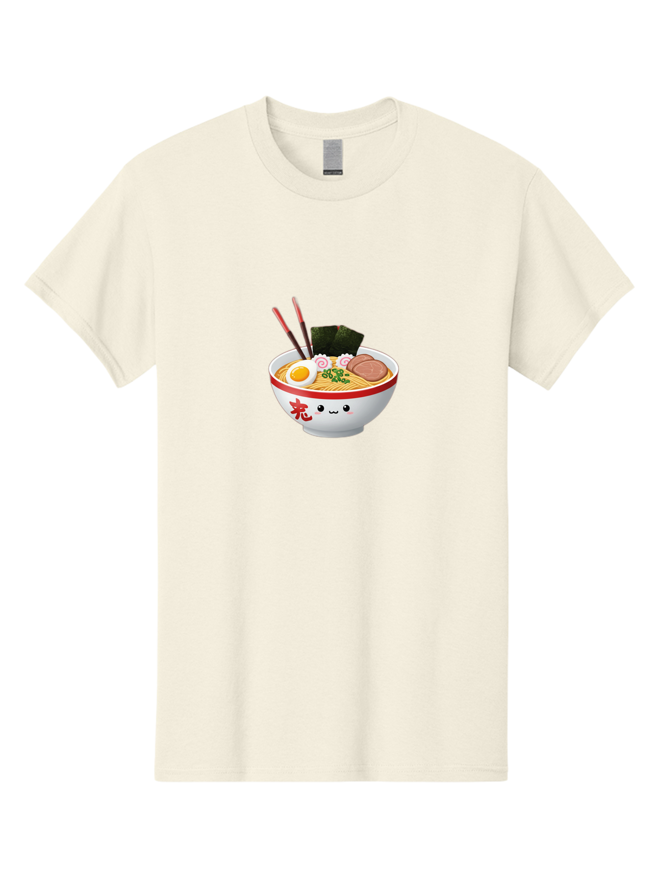 Ramen-Bowl-6 Men'S Graphic Tee, 100% Cotton, Comfortable Casual Summer Wear, Machine Washable, Bowl Of Ramen, Japanese Noodles, Boiled Egg, Green Onions, Seaweed, Sausage, Chopsticks, Anime Food, Kawaii, Cartoon Style, Food Illustration Bab296 29