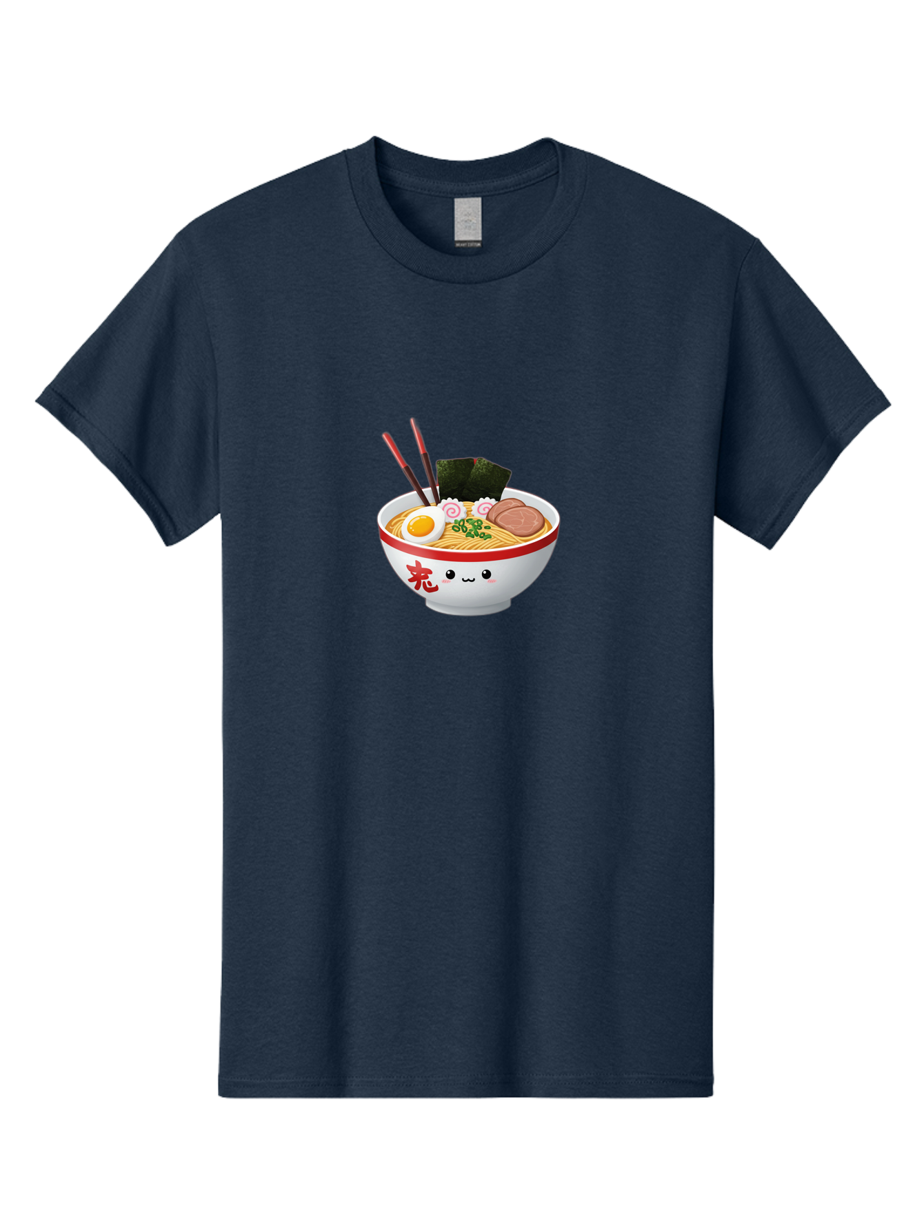 Ramen-Bowl-6 Men'S Graphic Tee, 100% Cotton, Comfortable Casual Summer Wear, Machine Washable, Bowl Of Ramen, Japanese Noodles, Boiled Egg, Green Onions, Seaweed, Sausage, Chopsticks, Anime Food, Kawaii, Cartoon Style, Food Illustration Bab296 27
