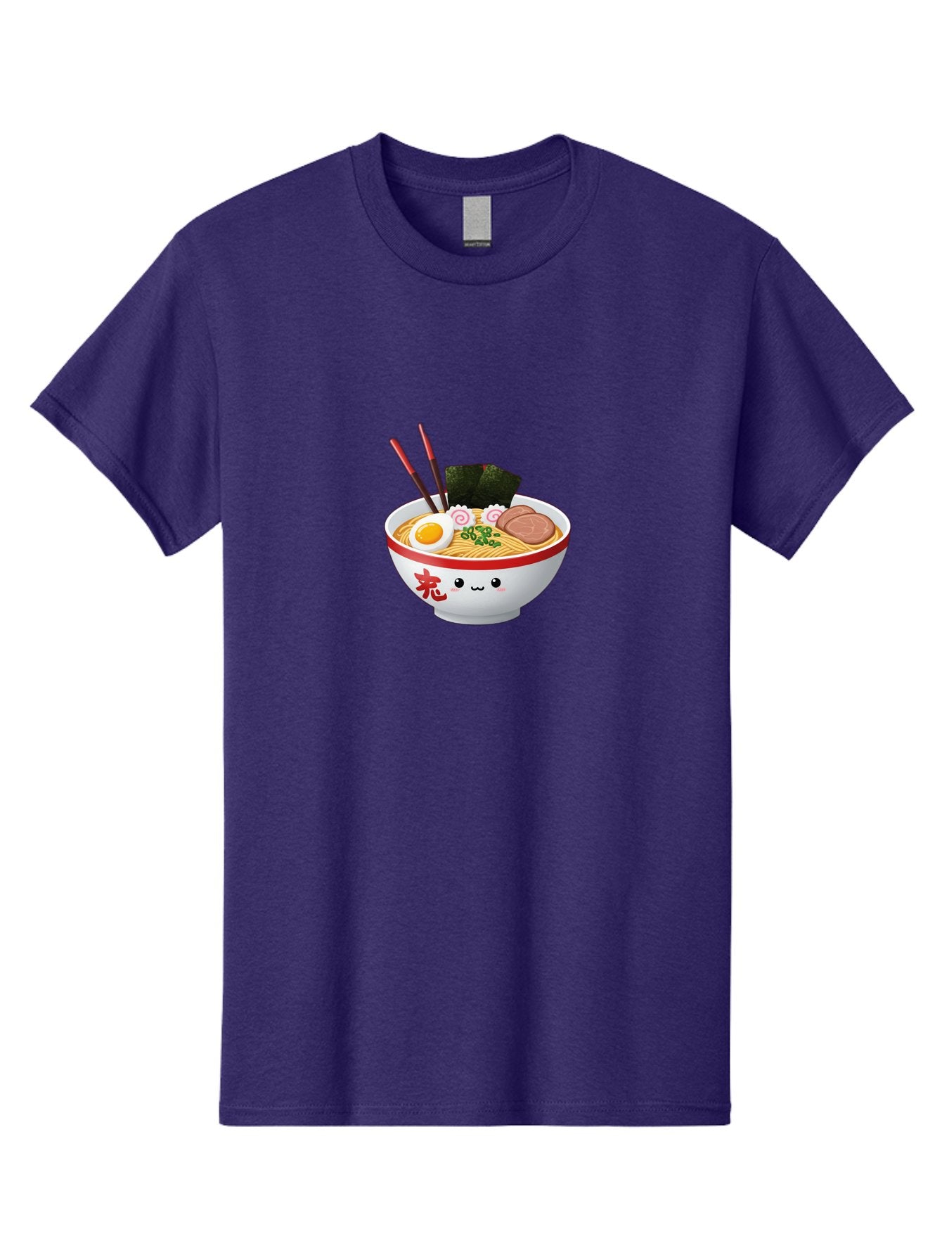 Ramen-Bowl-6 Men'S Graphic Tee, 100% Cotton, Comfortable Casual Summer Wear, Machine Washable, Bowl Of Ramen, Japanese Noodles, Boiled Egg, Green Onions, Seaweed, Sausage, Chopsticks, Anime Food, Kawaii, Cartoon Style, Food Illustration Bab296 12