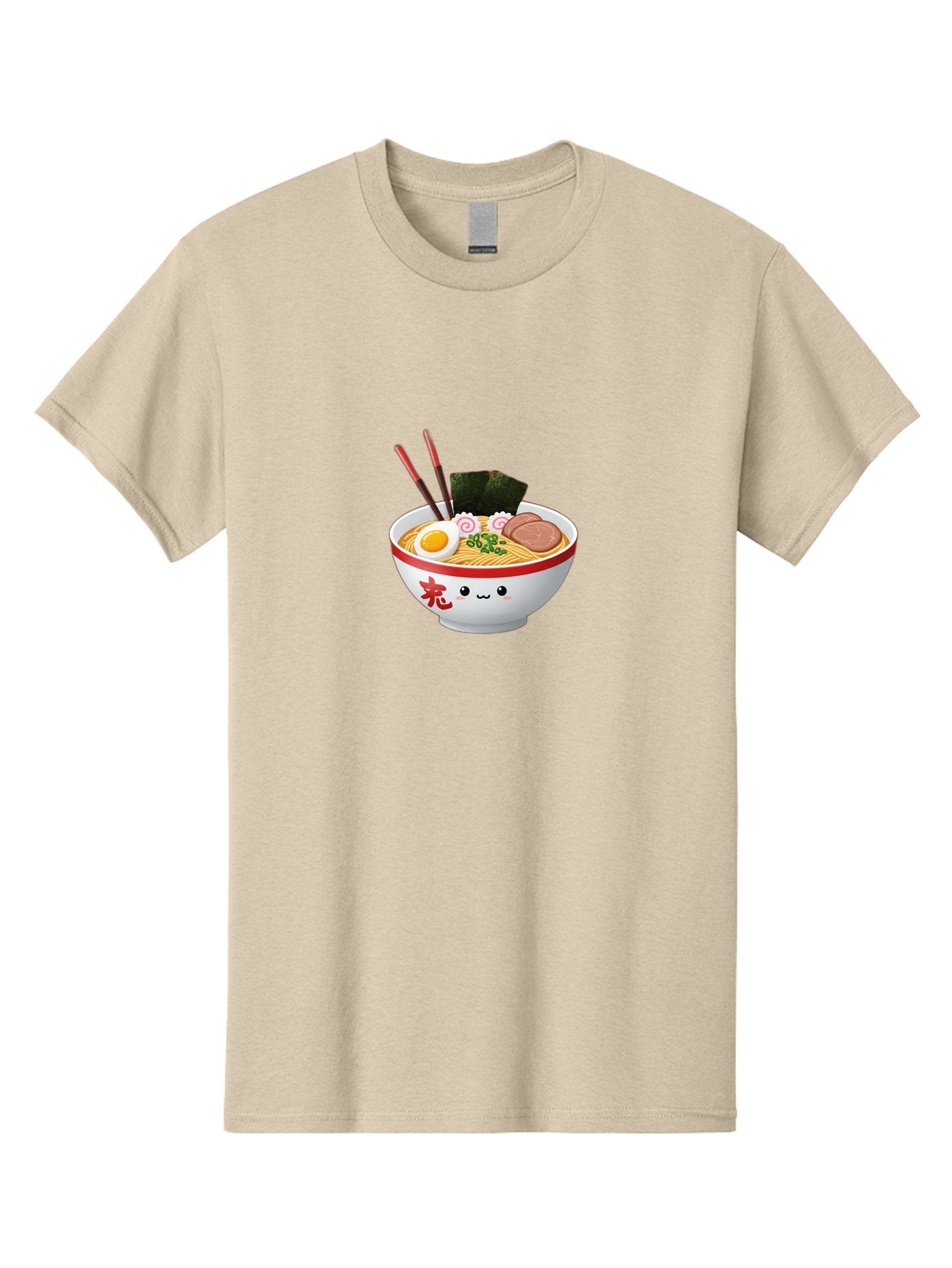 Ramen-Bowl-6 Men'S Graphic Tee, 100% Cotton, Comfortable Casual Summer Wear, Machine Washable, Bowl Of Ramen, Japanese Noodles, Boiled Egg, Green Onions, Seaweed, Sausage, Chopsticks, Anime Food, Kawaii, Cartoon Style, Food Illustration Bab296 9