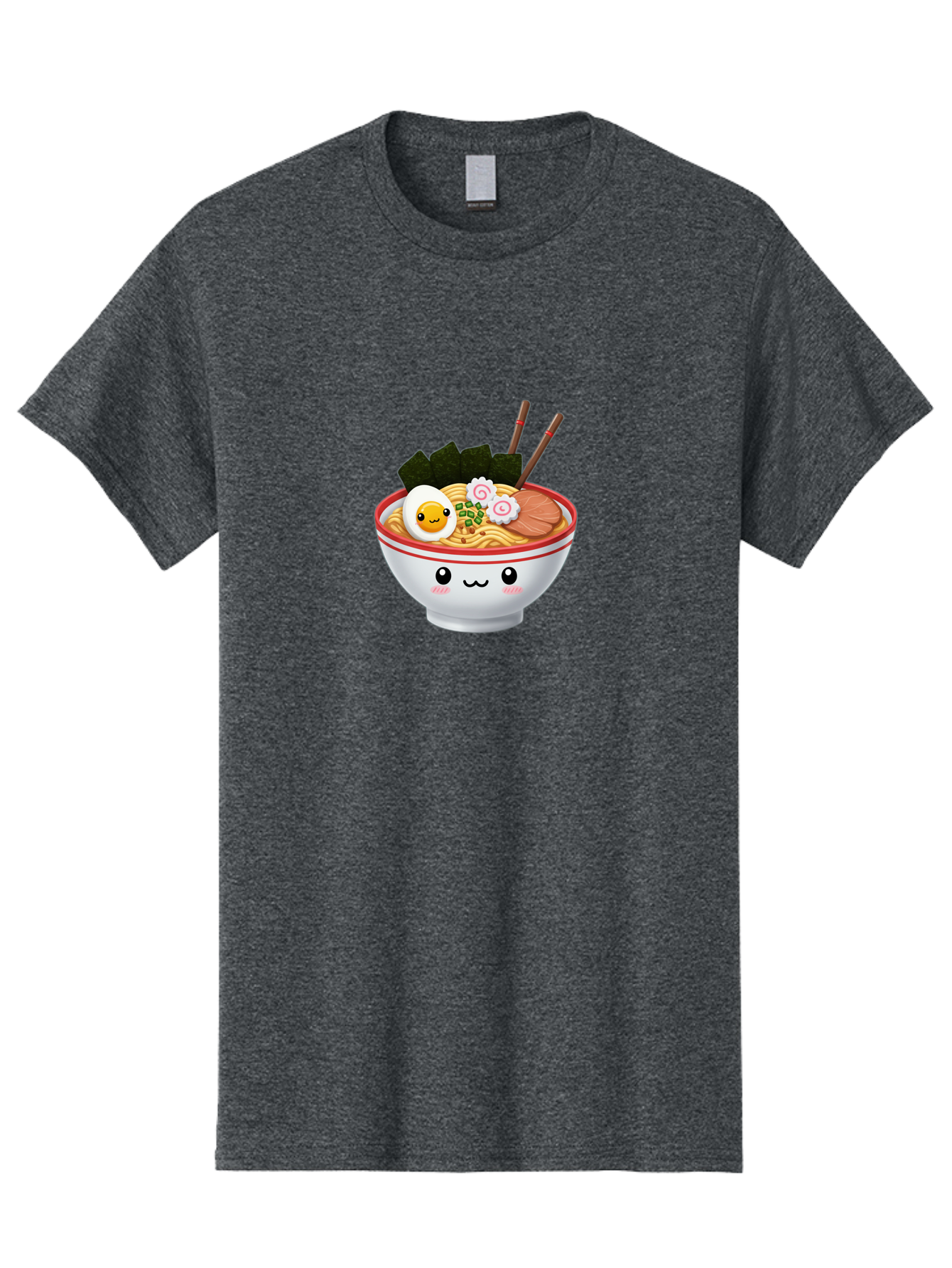 Ramen-Bowl-7 Men'S Graphic Tee, 100% Cotton, Comfortable Casual Summer Wear, Machine Washable, Ramen Noodles, Steaming Bowl, Egg, Seaweed, Narutomaki, Chopsticks, Happy Face, Cartoon Style, Japanese Cuisine, Kawaii Food, Noodle Soup, Bab297 17