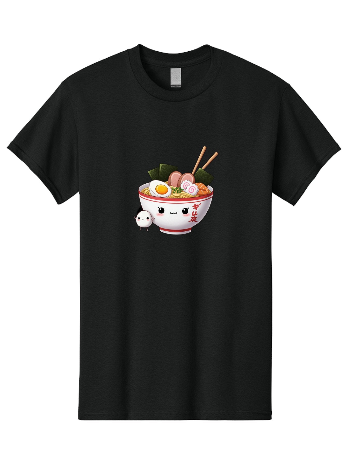 Ramen-Bowl-8 Men'S Graphic Tee, 100% Cotton, Comfortable Casual Summer Wear, Machine Washable, Kawaii Ramen, Steaming Hot Noodles, Boiled Egg, Sliced Pork, Seaweed, Japanese Cuisine, Cartoon Food, Ramen Character, Adorable Illustration, Bab298 7