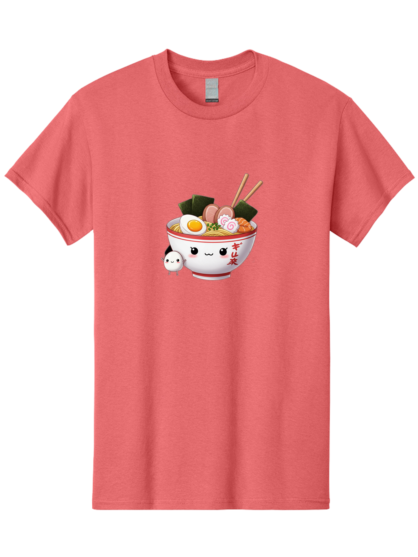 Ramen-Bowl-8 Men'S Graphic Tee, 100% Cotton, Comfortable Casual Summer Wear, Machine Washable, Kawaii Ramen, Steaming Hot Noodles, Boiled Egg, Sliced Pork, Seaweed, Japanese Cuisine, Cartoon Food, Ramen Character, Adorable Illustration, Bab298 5