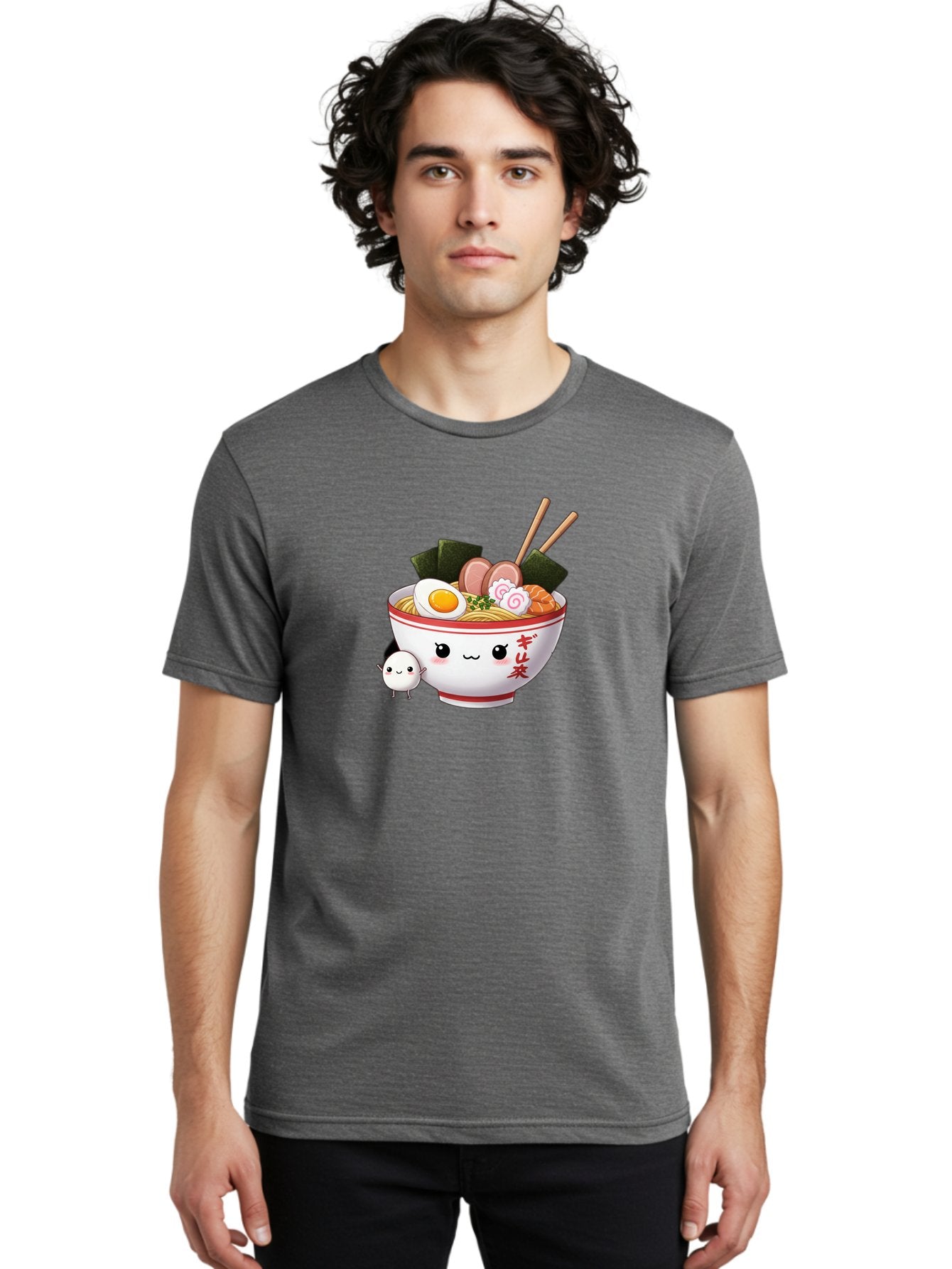 Ramen-Bowl-8 Men'S Graphic Tee, 100% Cotton, Comfortable Casual Summer Wear, Machine Washable, Kawaii Ramen, Steaming Hot Noodles, Boiled Egg, Sliced Pork, Seaweed, Japanese Cuisine, Cartoon Food, Ramen Character, Adorable Illustration, Bab298 17