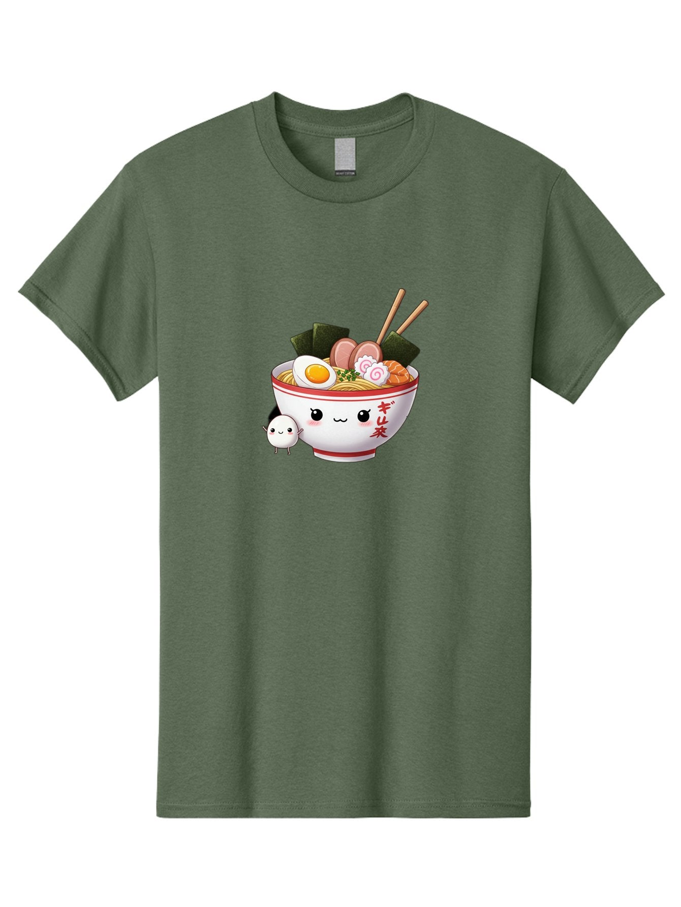 Ramen-Bowl-8 Men'S Graphic Tee, 100% Cotton, Comfortable Casual Summer Wear, Machine Washable, Kawaii Ramen, Steaming Hot Noodles, Boiled Egg, Sliced Pork, Seaweed, Japanese Cuisine, Cartoon Food, Ramen Character, Adorable Illustration, Bab298 6