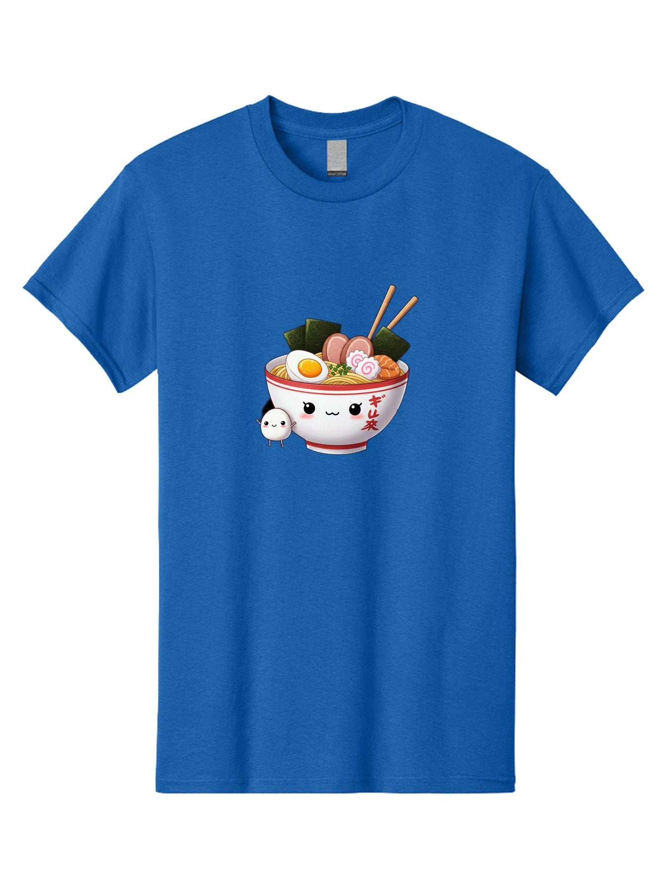 Ramen-Bowl-8 Men'S Graphic Tee, 100% Cotton, Comfortable Casual Summer Wear, Machine Washable, Kawaii Ramen, Steaming Hot Noodles, Boiled Egg, Sliced Pork, Seaweed, Japanese Cuisine, Cartoon Food, Ramen Character, Adorable Illustration, Bab298 4