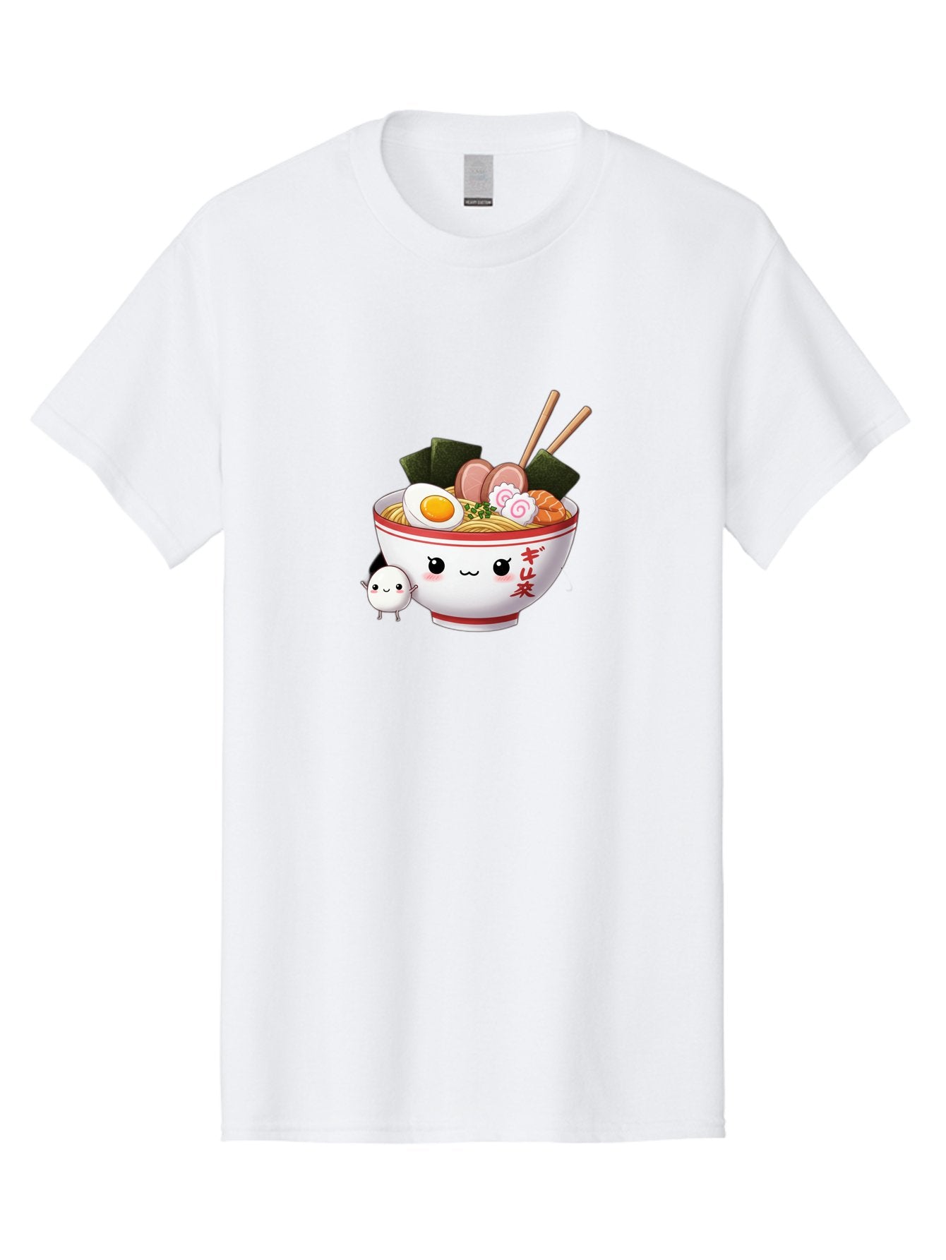 Ramen-Bowl-8 Men'S Graphic Tee, 100% Cotton, Comfortable Casual Summer Wear, Machine Washable, Kawaii Ramen, Steaming Hot Noodles, Boiled Egg, Sliced Pork, Seaweed, Japanese Cuisine, Cartoon Food, Ramen Character, Adorable Illustration, Bab298 15