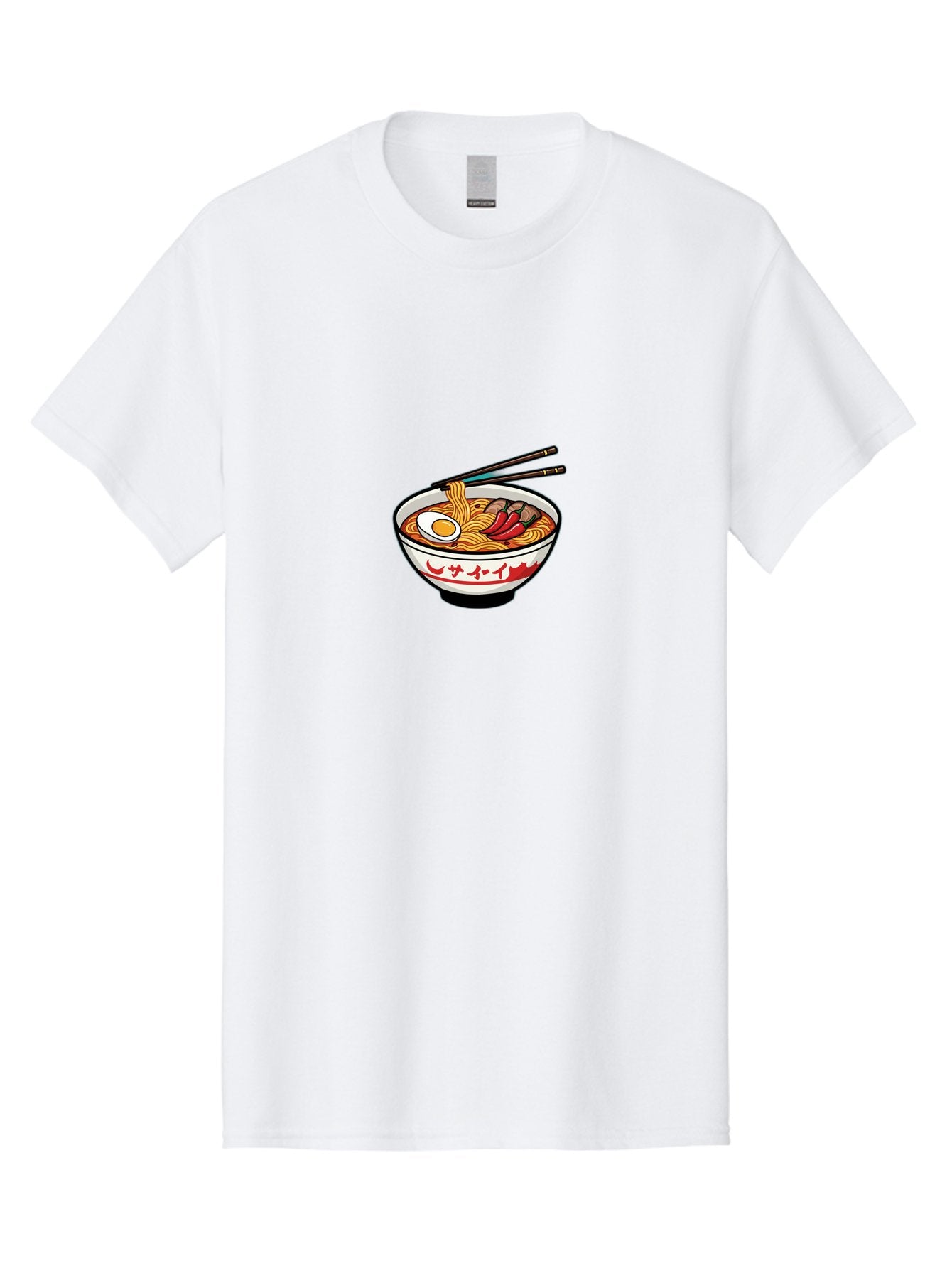 Ramen-Bowl-9 Men'S Graphic Tee, 100% Cotton, Comfortable Casual Summer Wear, Machine Washable, Bowl Of Ramen, Japanese Noodle Soup, Spicy Food, Hot Meal, Savory Dish, Noodle Bowl, Steaming Hot, Egg, Meat, Chili Peppers, Asian Cuisine, Bab299 15