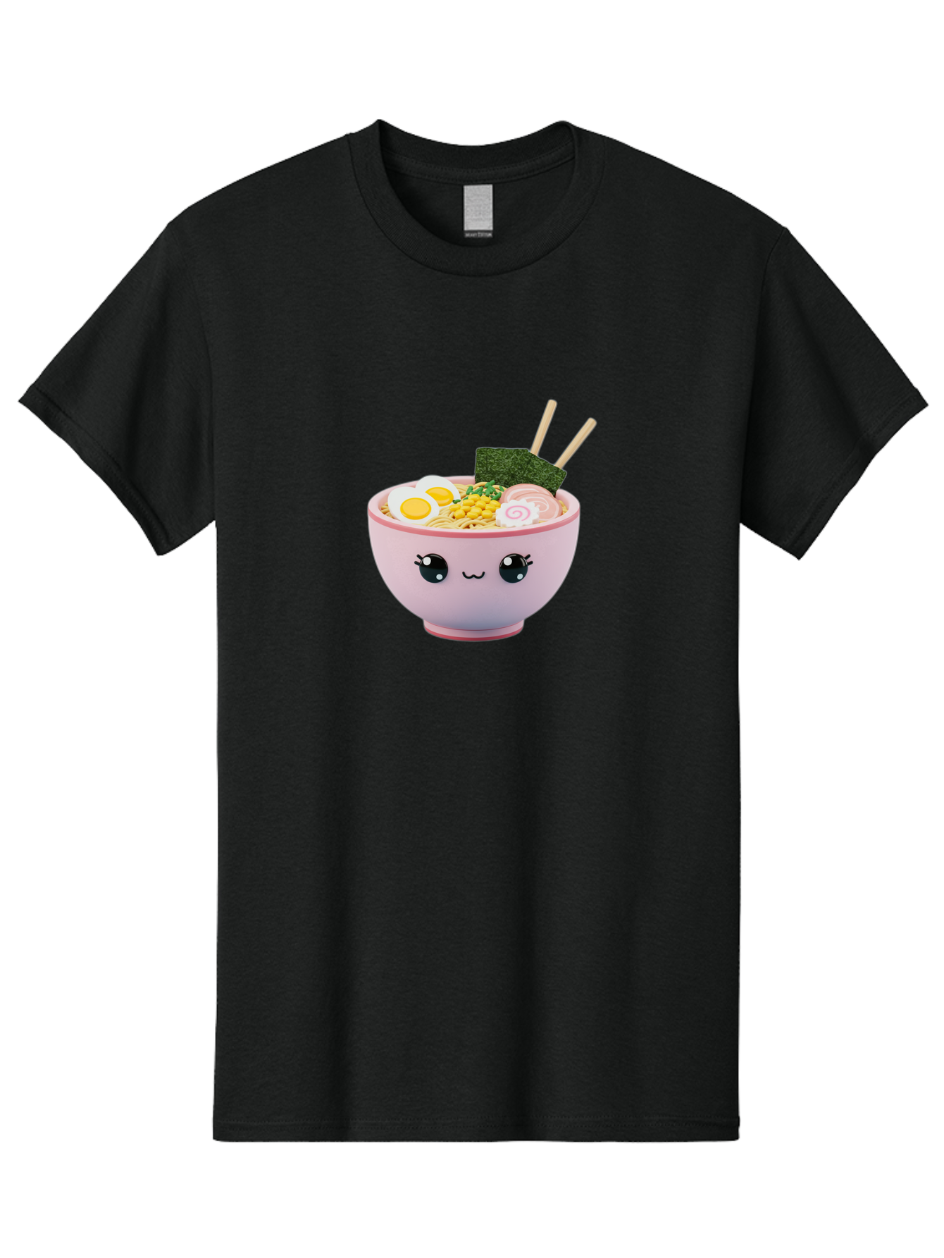 Ramen-Bowl Men'S Graphic Tee, 100% Cotton, Comfortable Casual Summer Wear, Machine Washable, Delicious Ramen, Steaming Hot Noodles, Cartoon Bowl, Kawaii Food, Japanese Cuisine, Tasty Meal, Cute Dish, Boiled Egg, Seaweed, Chopsticks Bab300 17
