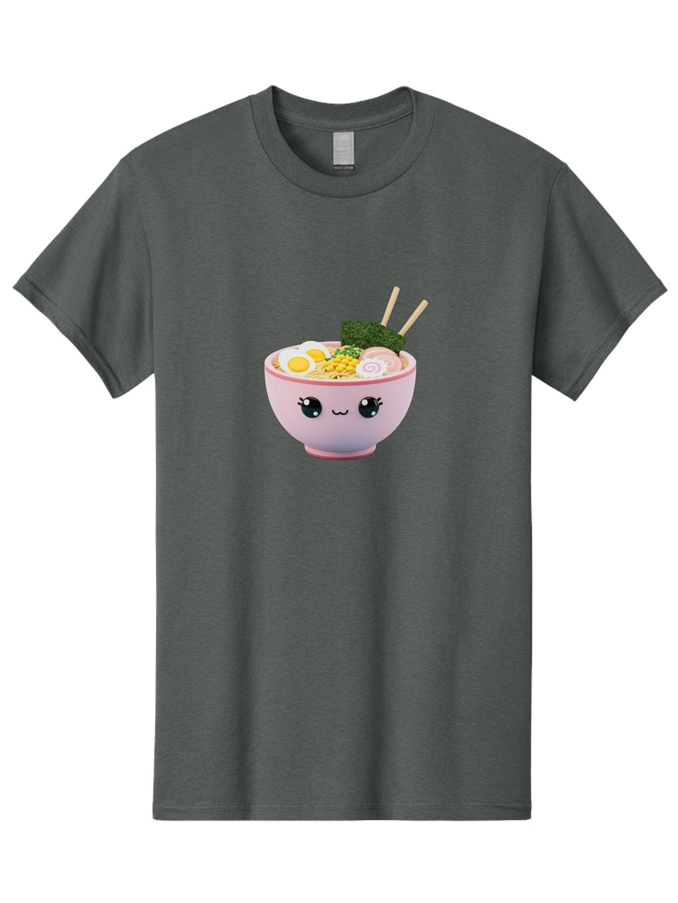Ramen-Bowl Men'S Graphic Tee, 100% Cotton, Comfortable Casual Summer Wear, Machine Washable, Delicious Ramen, Steaming Hot Noodles, Cartoon Bowl, Kawaii Food, Japanese Cuisine, Tasty Meal, Cute Dish, Boiled Egg, Seaweed, Chopsticks Bab300 11