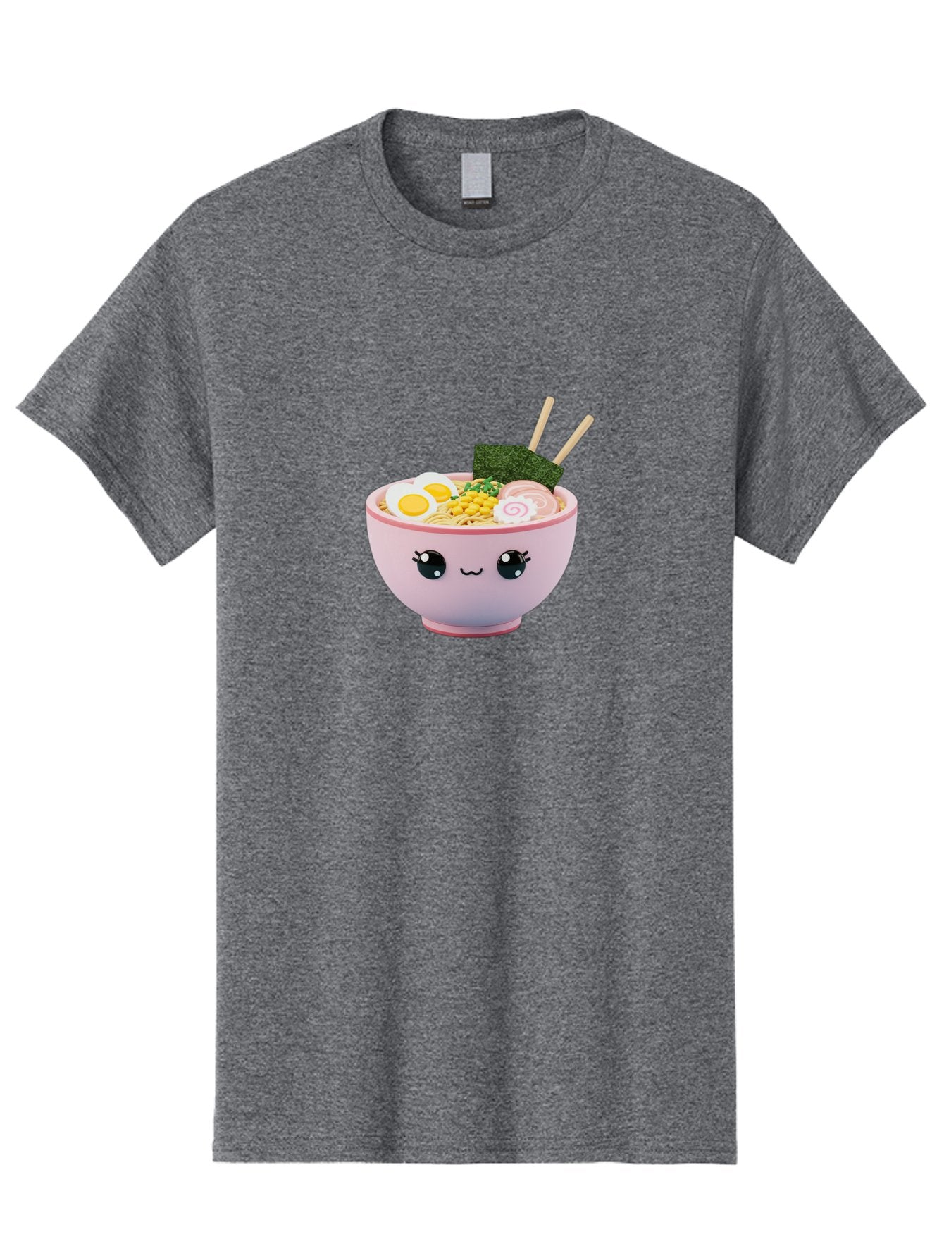Ramen-Bowl Men'S Graphic Tee, 100% Cotton, Comfortable Casual Summer Wear, Machine Washable, Delicious Ramen, Steaming Hot Noodles, Cartoon Bowl, Kawaii Food, Japanese Cuisine, Tasty Meal, Cute Dish, Boiled Egg, Seaweed, Chopsticks Bab300 9