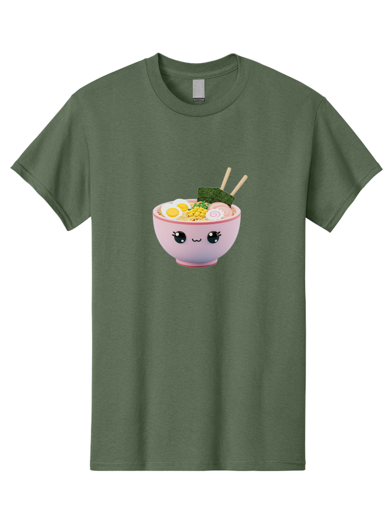 Ramen-Bowl Men'S Graphic Tee, 100% Cotton, Comfortable Casual Summer Wear, Machine Washable, Delicious Ramen, Steaming Hot Noodles, Cartoon Bowl, Kawaii Food, Japanese Cuisine, Tasty Meal, Cute Dish, Boiled Egg, Seaweed, Chopsticks Bab300 11