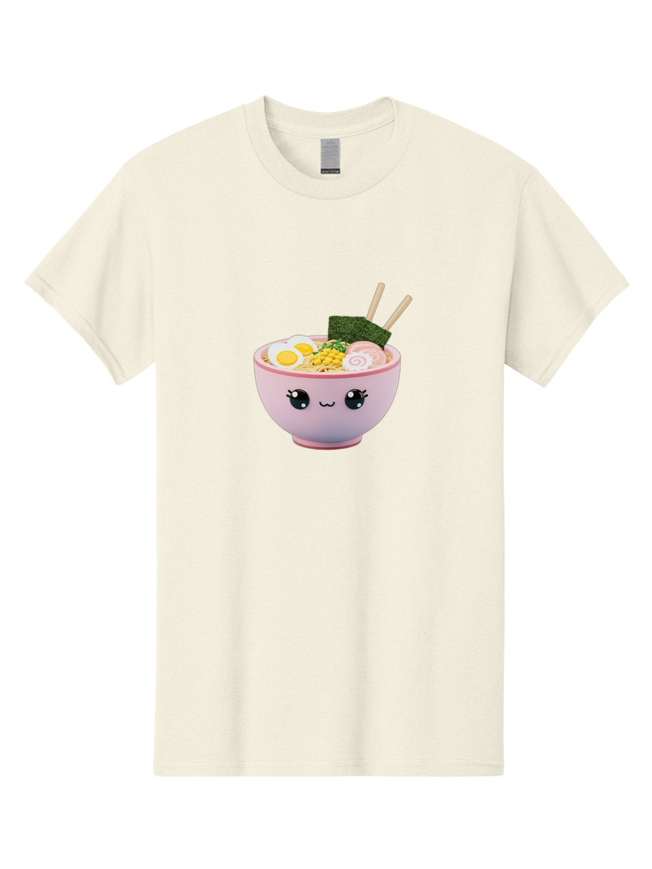 Ramen-Bowl Men'S Graphic Tee, 100% Cotton, Comfortable Casual Summer Wear, Machine Washable, Delicious Ramen, Steaming Hot Noodles, Cartoon Bowl, Kawaii Food, Japanese Cuisine, Tasty Meal, Cute Dish, Boiled Egg, Seaweed, Chopsticks Bab300 15
