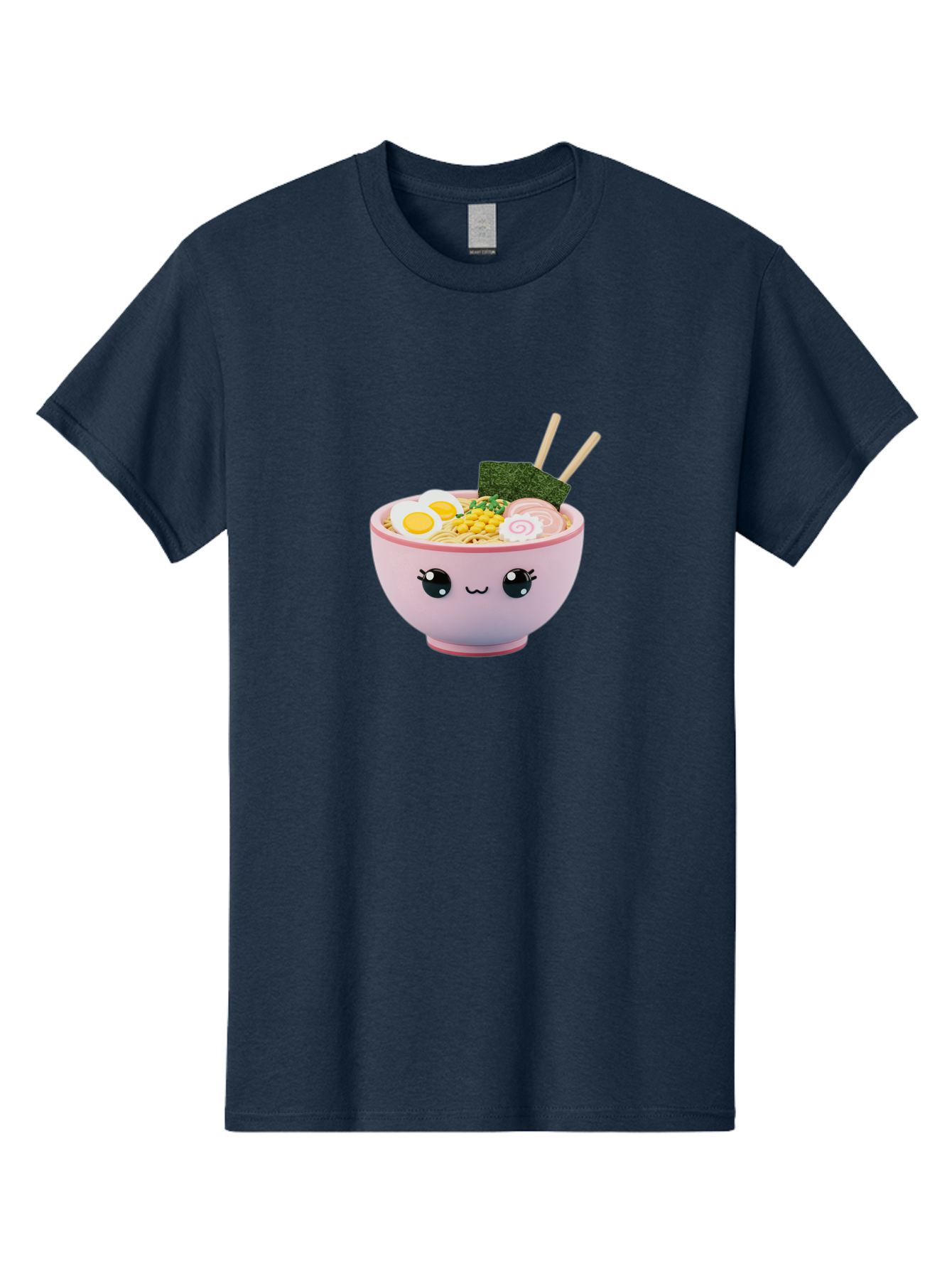 Ramen-Bowl Men'S Graphic Tee, 100% Cotton, Comfortable Casual Summer Wear, Machine Washable, Delicious Ramen, Steaming Hot Noodles, Cartoon Bowl, Kawaii Food, Japanese Cuisine, Tasty Meal, Cute Dish, Boiled Egg, Seaweed, Chopsticks Bab300 29