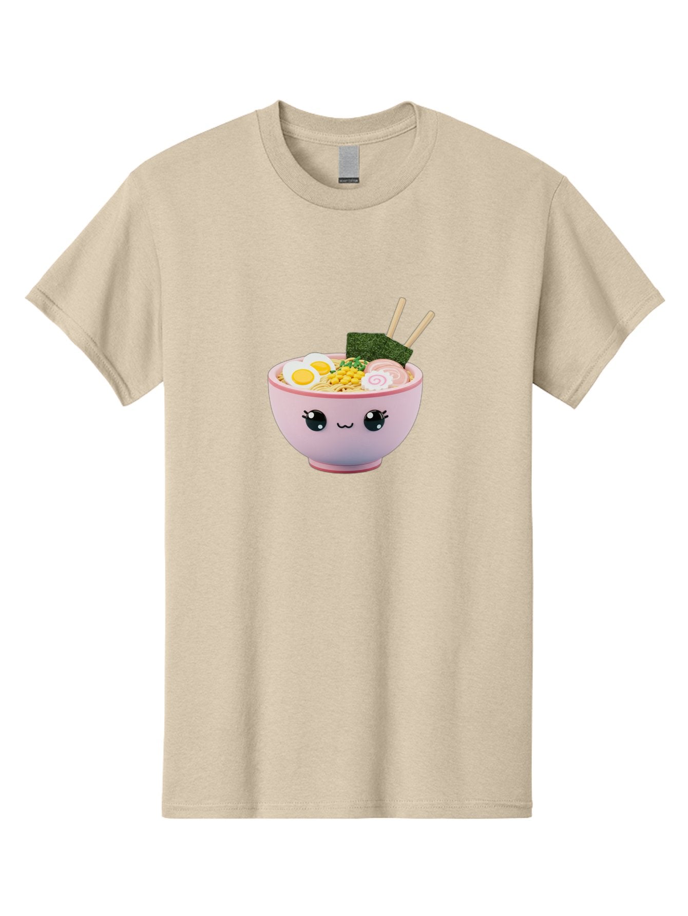 Ramen-Bowl Men'S Graphic Tee, 100% Cotton, Comfortable Casual Summer Wear, Machine Washable, Delicious Ramen, Steaming Hot Noodles, Cartoon Bowl, Kawaii Food, Japanese Cuisine, Tasty Meal, Cute Dish, Boiled Egg, Seaweed, Chopsticks Bab300 10
