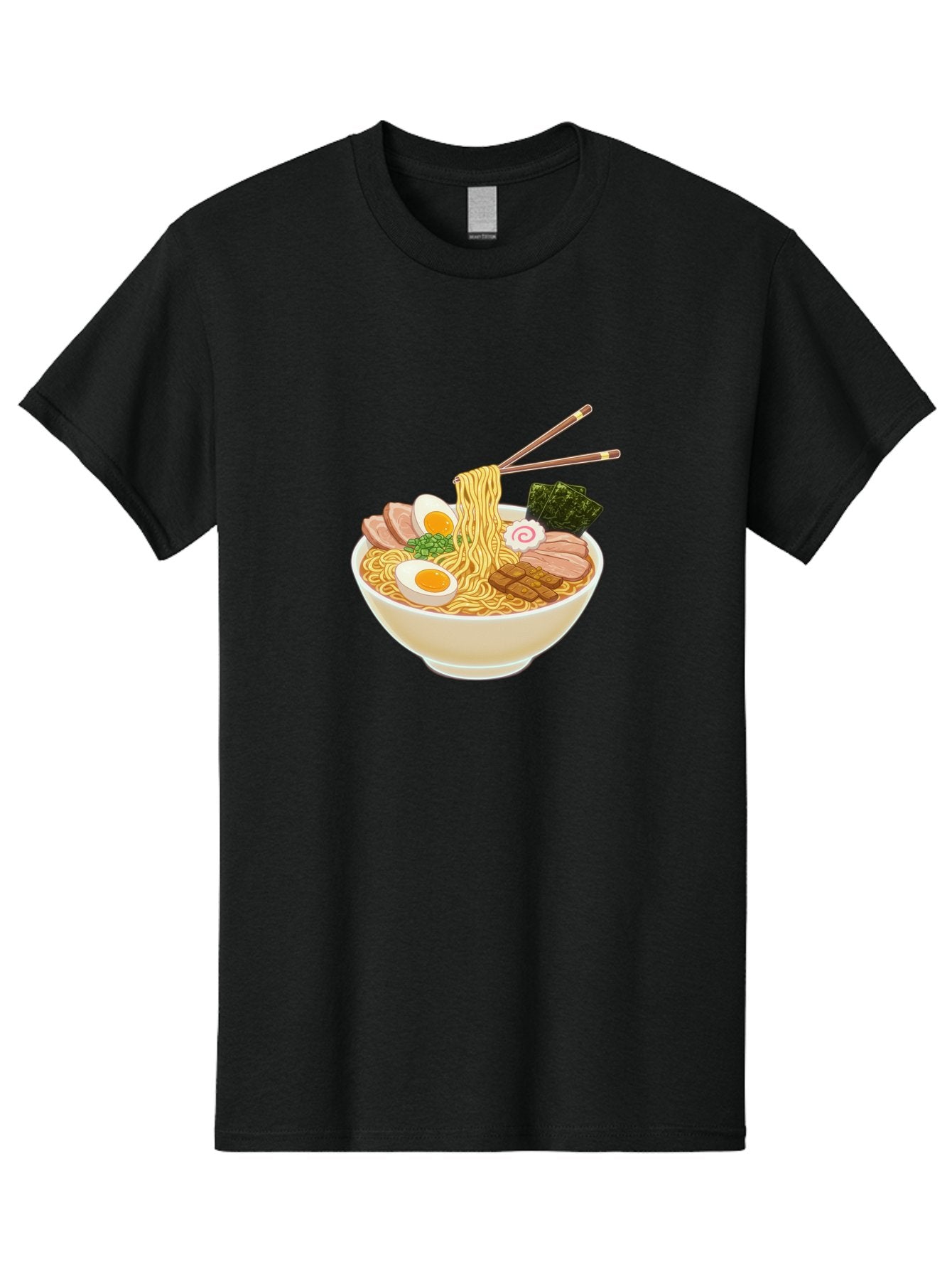 Ramen-Noodle-1 Men'S Graphic Tee, 100% Cotton, Comfortable Casual Summer Wear, Machine Washable, Delicious Ramen, Steaming Hot Noodles, Savory Pork Slices, Boiled Egg, Seaweed, Chopsticks, Japanese Cuisine, Noodle Soup, Comfort Food, Bab302 15