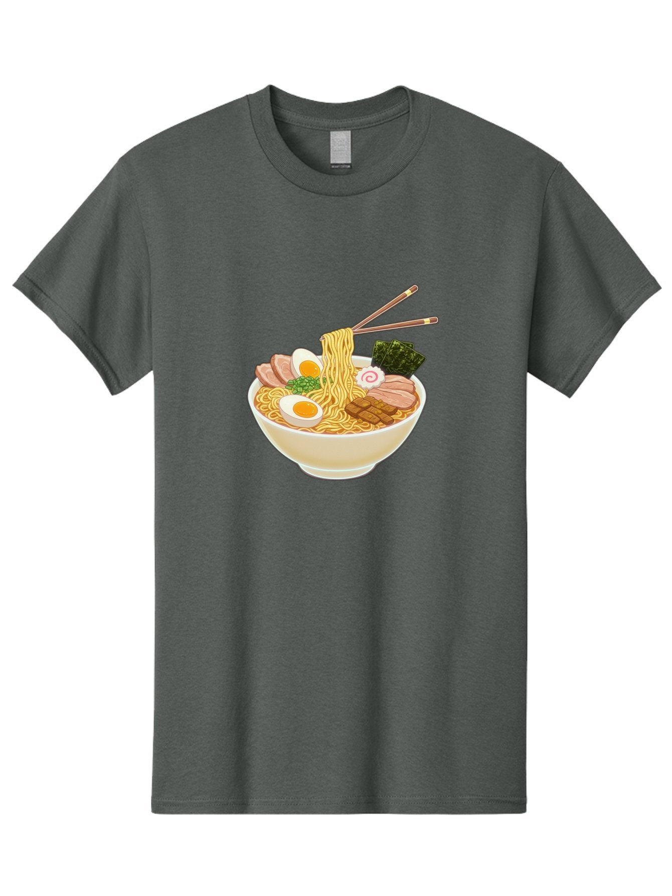 Ramen-Noodle-1 Men'S Graphic Tee, 100% Cotton, Comfortable Casual Summer Wear, Machine Washable, Delicious Ramen, Steaming Hot Noodles, Savory Pork Slices, Boiled Egg, Seaweed, Chopsticks, Japanese Cuisine, Noodle Soup, Comfort Food, Bab302 5