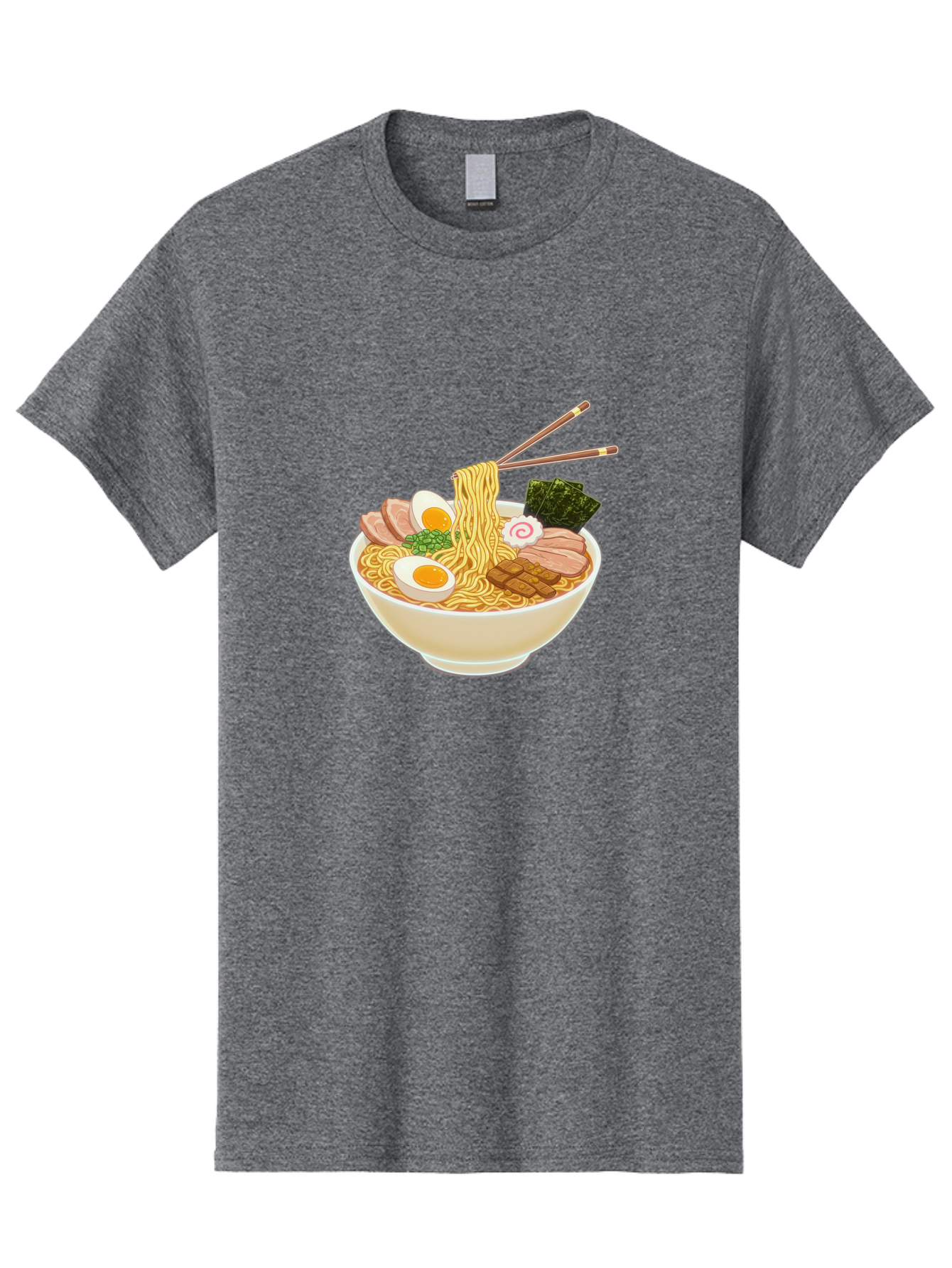 Ramen-Noodle-1 Men'S Graphic Tee, 100% Cotton, Comfortable Casual Summer Wear, Machine Washable, Delicious Ramen, Steaming Hot Noodles, Savory Pork Slices, Boiled Egg, Seaweed, Chopsticks, Japanese Cuisine, Noodle Soup, Comfort Food, Bab302 5