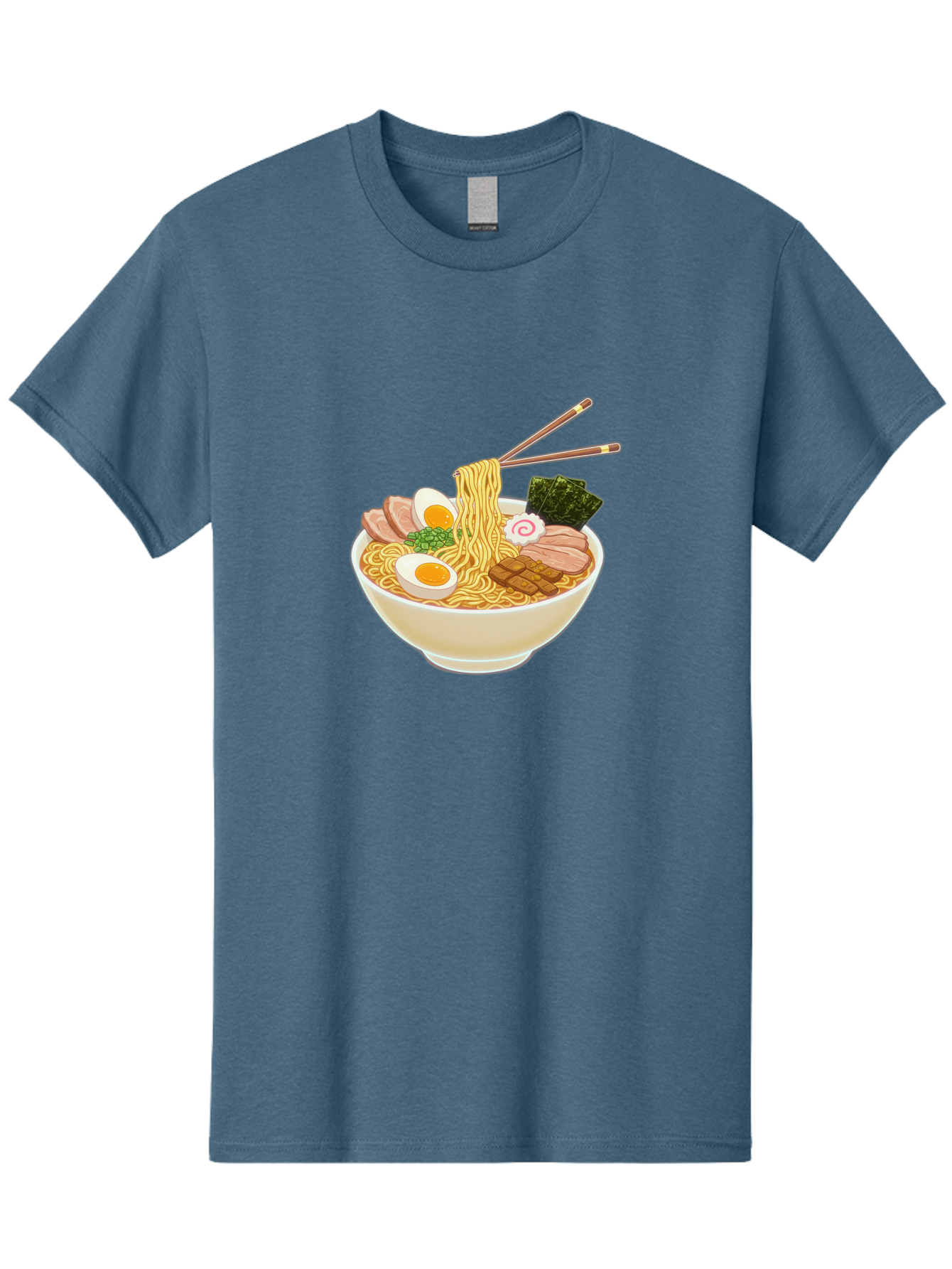 Ramen-Noodle-1 Men'S Graphic Tee, 100% Cotton, Comfortable Casual Summer Wear, Machine Washable, Delicious Ramen, Steaming Hot Noodles, Savory Pork Slices, Boiled Egg, Seaweed, Chopsticks, Japanese Cuisine, Noodle Soup, Comfort Food, Bab302 23