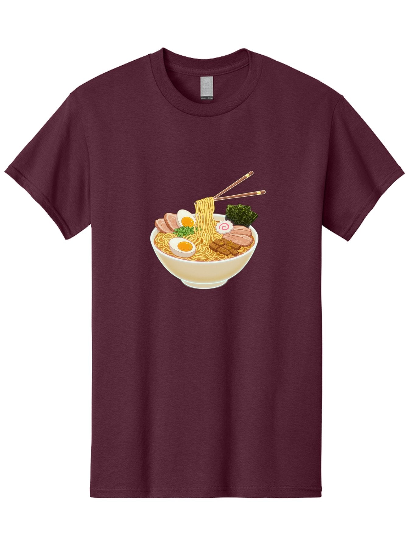 Ramen-Noodle-1 Men'S Graphic Tee, 100% Cotton, Comfortable Casual Summer Wear, Machine Washable, Delicious Ramen, Steaming Hot Noodles, Savory Pork Slices, Boiled Egg, Seaweed, Chopsticks, Japanese Cuisine, Noodle Soup, Comfort Food, Bab302 6