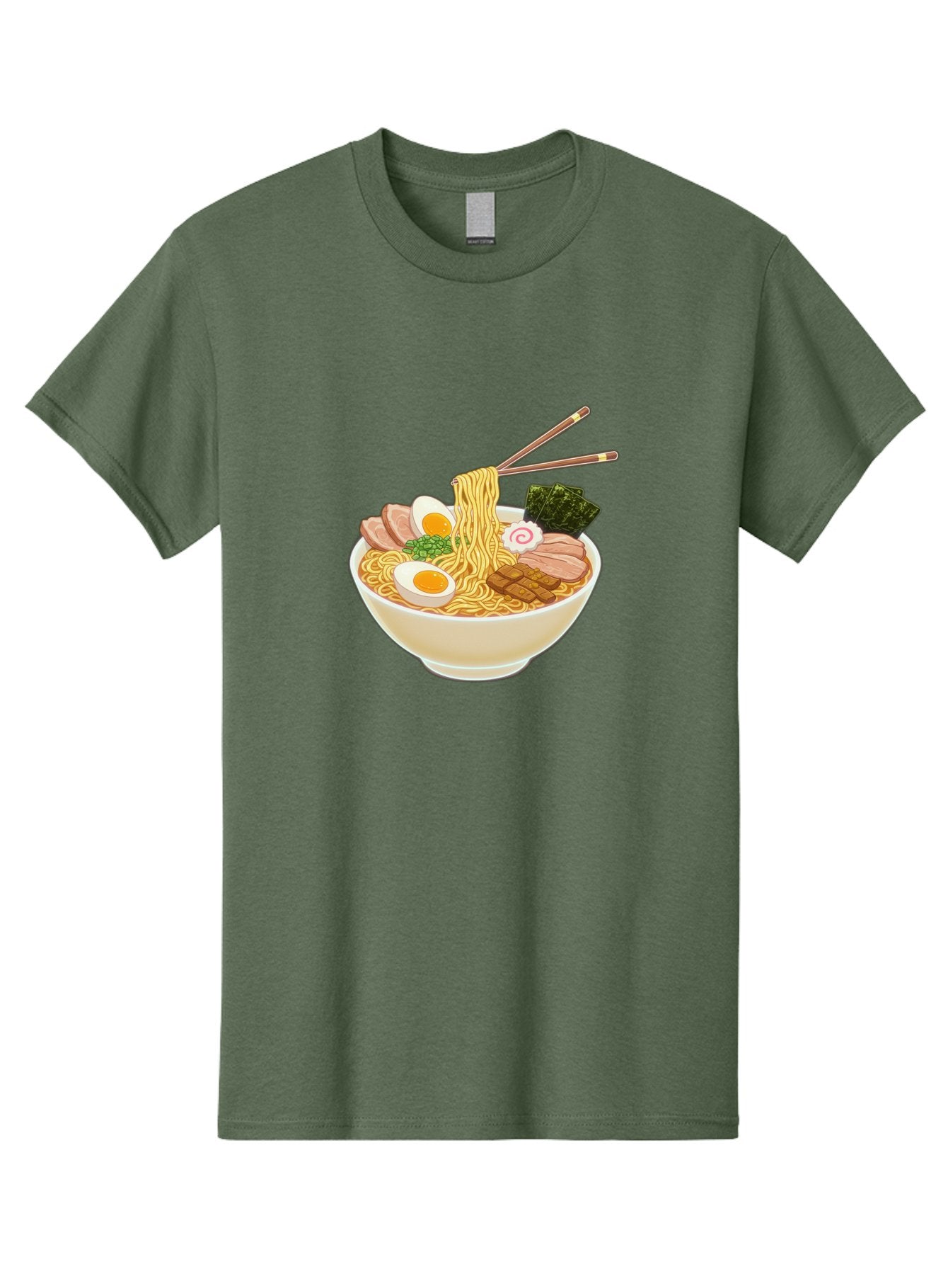 Ramen-Noodle-1 Men'S Graphic Tee, 100% Cotton, Comfortable Casual Summer Wear, Machine Washable, Delicious Ramen, Steaming Hot Noodles, Savory Pork Slices, Boiled Egg, Seaweed, Chopsticks, Japanese Cuisine, Noodle Soup, Comfort Food, Bab302 7