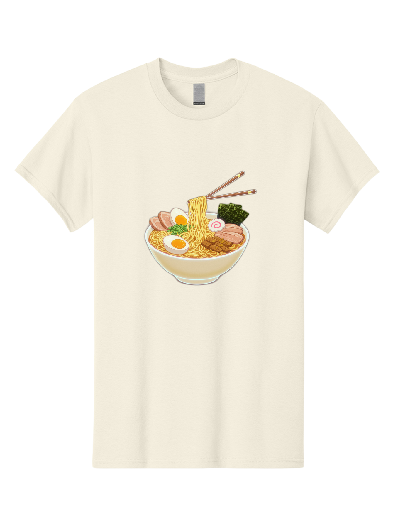 Ramen-Noodle-1 Men'S Graphic Tee, 100% Cotton, Comfortable Casual Summer Wear, Machine Washable, Delicious Ramen, Steaming Hot Noodles, Savory Pork Slices, Boiled Egg, Seaweed, Chopsticks, Japanese Cuisine, Noodle Soup, Comfort Food, Bab302 7