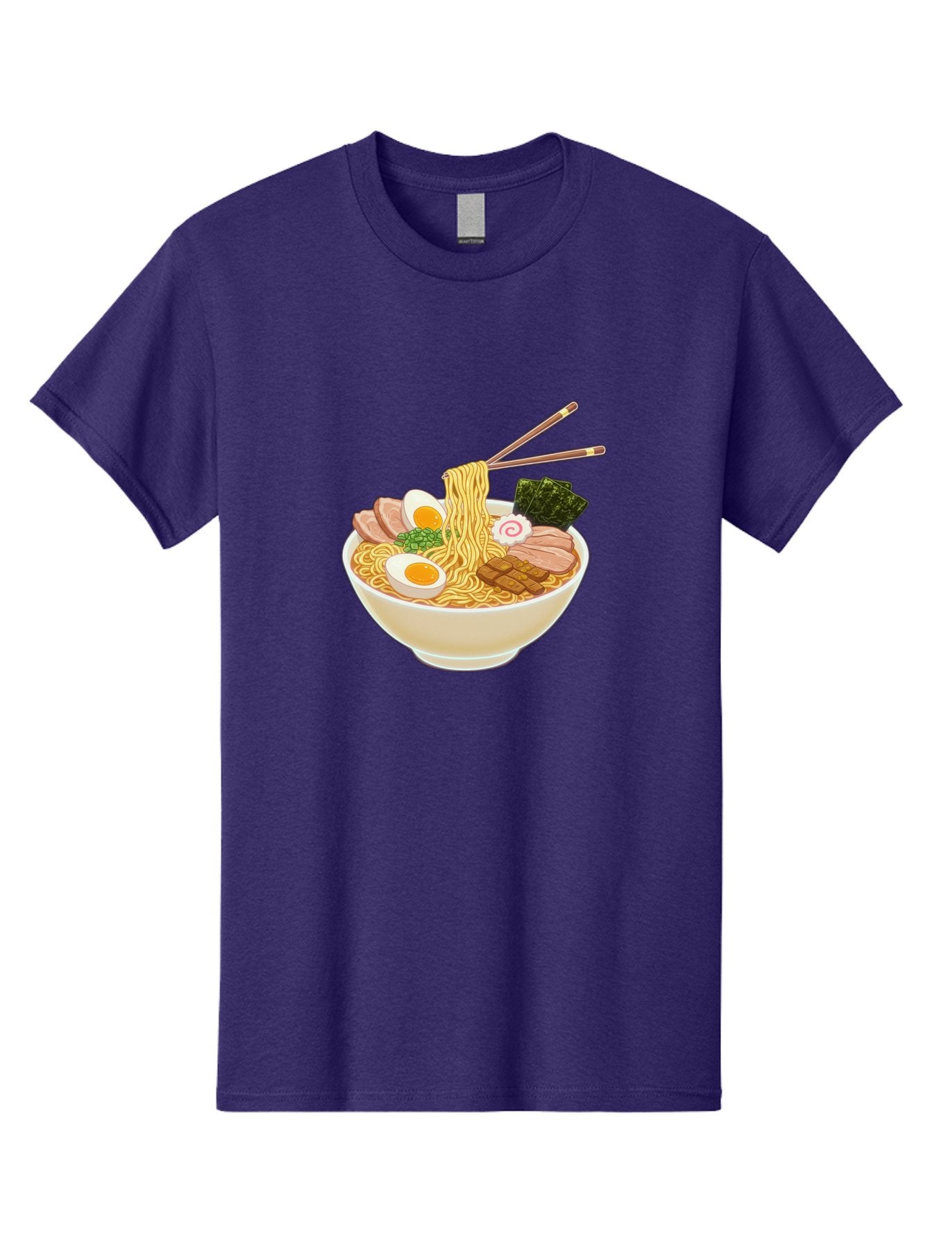 Ramen-Noodle-1 Men'S Graphic Tee, 100% Cotton, Comfortable Casual Summer Wear, Machine Washable, Delicious Ramen, Steaming Hot Noodles, Savory Pork Slices, Boiled Egg, Seaweed, Chopsticks, Japanese Cuisine, Noodle Soup, Comfort Food, Bab302 3