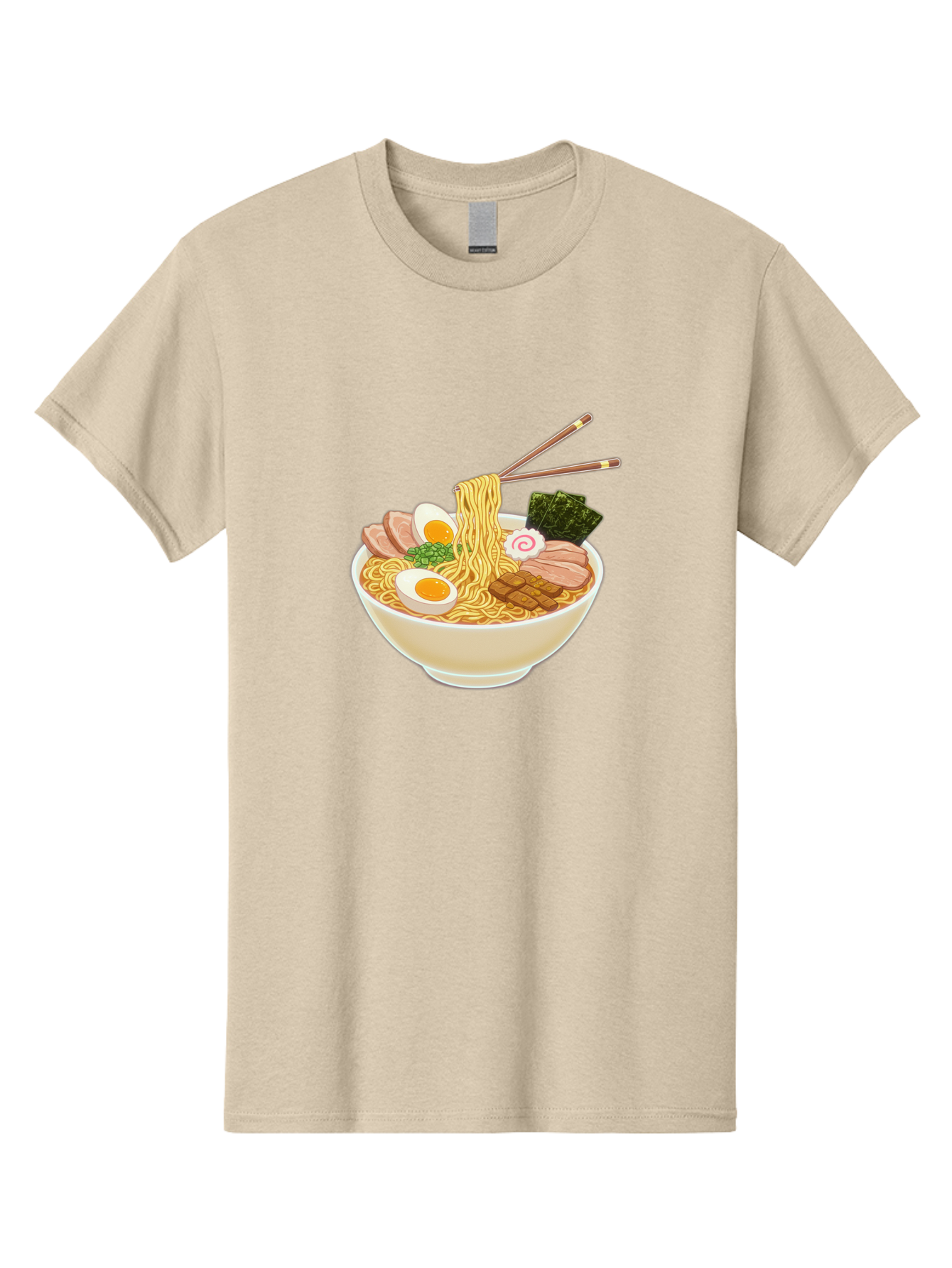 Ramen-Noodle-1 Men'S Graphic Tee, 100% Cotton, Comfortable Casual Summer Wear, Machine Washable, Delicious Ramen, Steaming Hot Noodles, Savory Pork Slices, Boiled Egg, Seaweed, Chopsticks, Japanese Cuisine, Noodle Soup, Comfort Food, Bab302 27