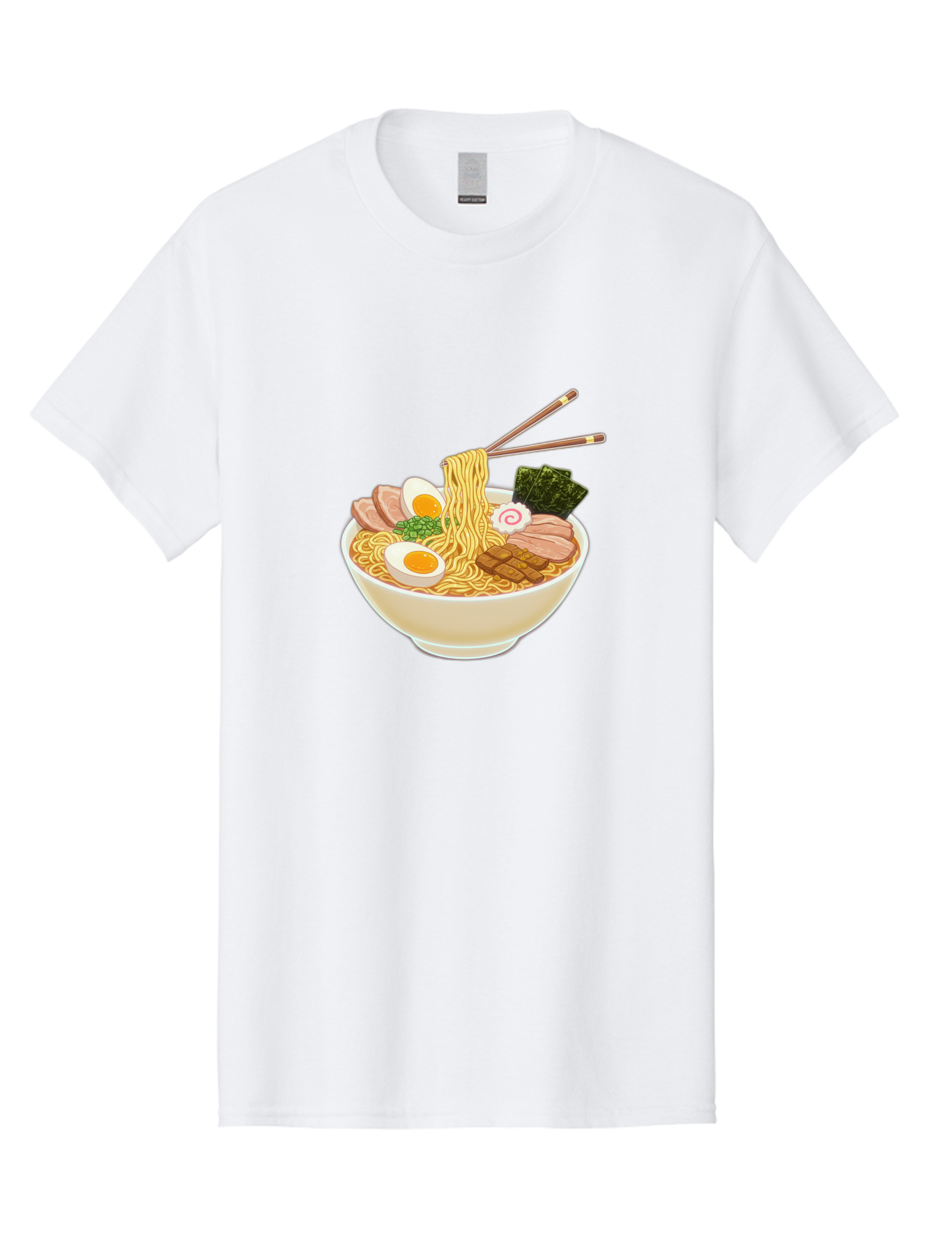 Ramen-Noodle-1 Men'S Graphic Tee, 100% Cotton, Comfortable Casual Summer Wear, Machine Washable, Delicious Ramen, Steaming Hot Noodles, Savory Pork Slices, Boiled Egg, Seaweed, Chopsticks, Japanese Cuisine, Noodle Soup, Comfort Food, Bab302 21