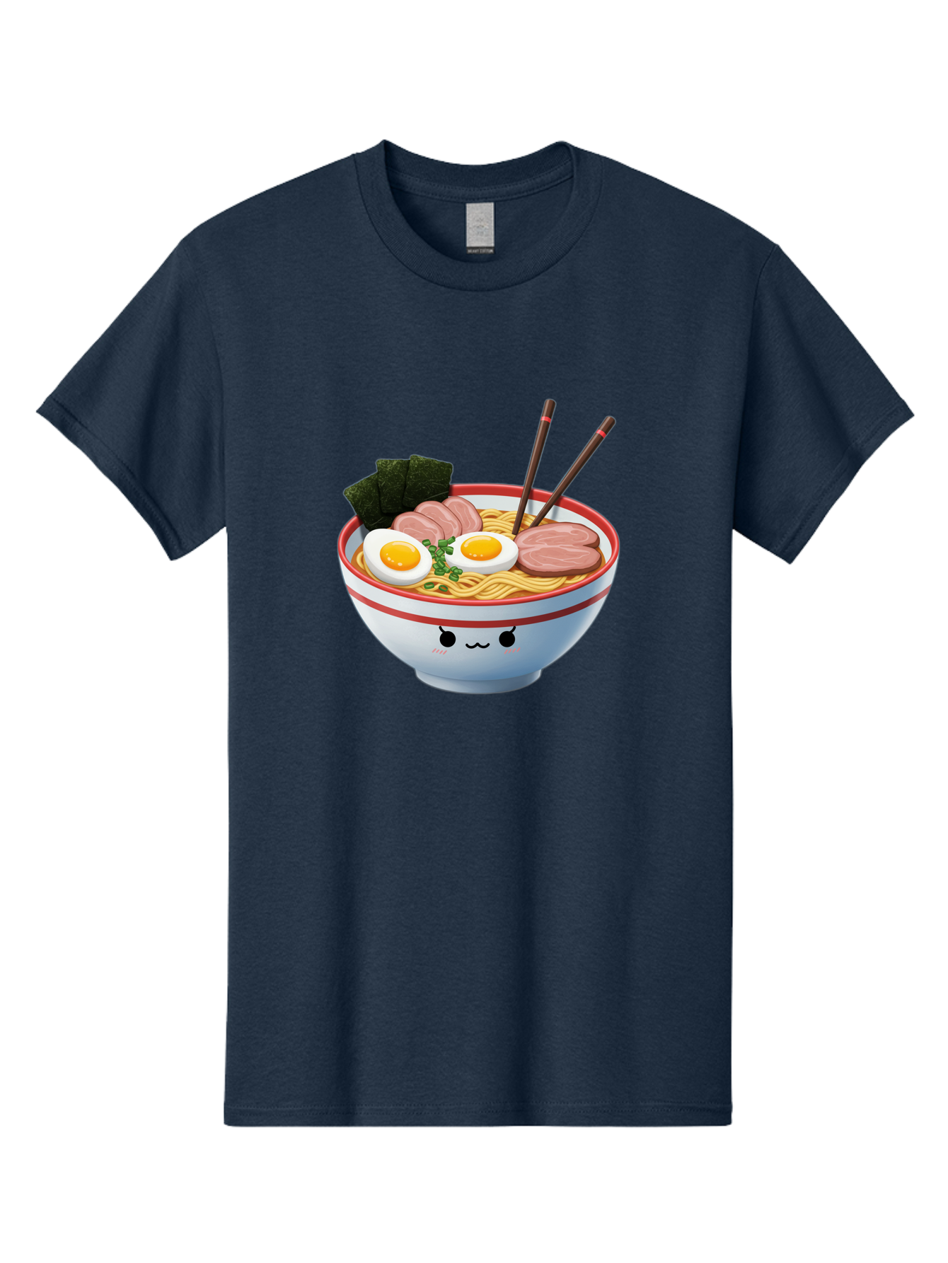 Ramen-Noodle-Bowl-1 Men'S Graphic Tee, 100% Cotton, Comfortable Casual Summer Wear, Machine Washable, Steaming Hot Ramen, Japanese Cuisine, Egg And Meat Toppings, Boiled Egg, Sliced Pork, Seaweed, Chopsticks, Kawaii Culture, Noodle Soup, Bab303 17