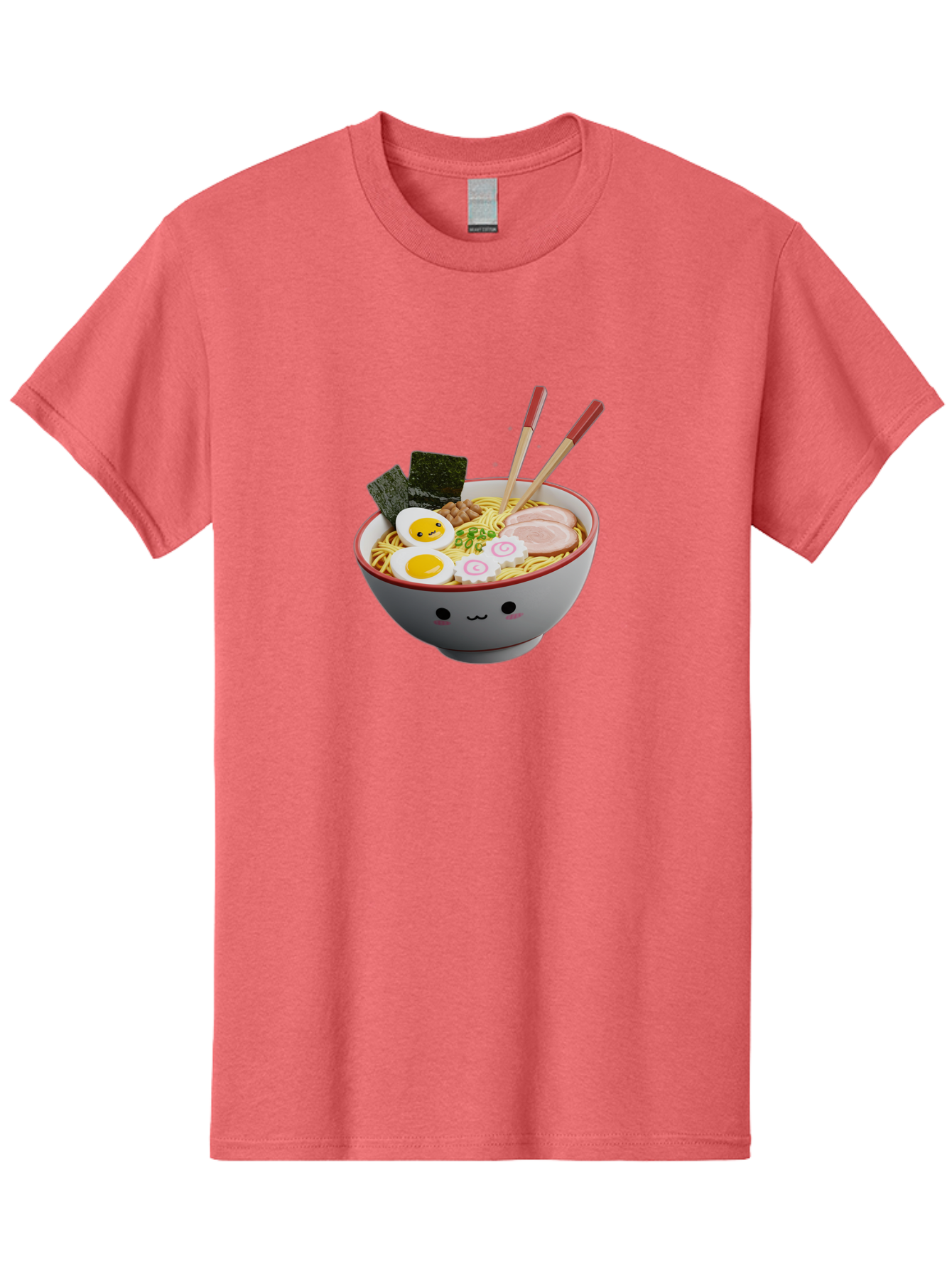 Ramen-Noodle-Bowl-2 Men'S Graphic Tee, 100% Cotton, Comfortable Casual Summer Wear, Machine Washable, Delicious Ramen, Steaming Hot Noodles, Boiled Egg, Sliced Pork, Seaweed, Chopsticks, Cartoon Bowl, Kawaii Food, Japanese Cuisine, Bab304 11
