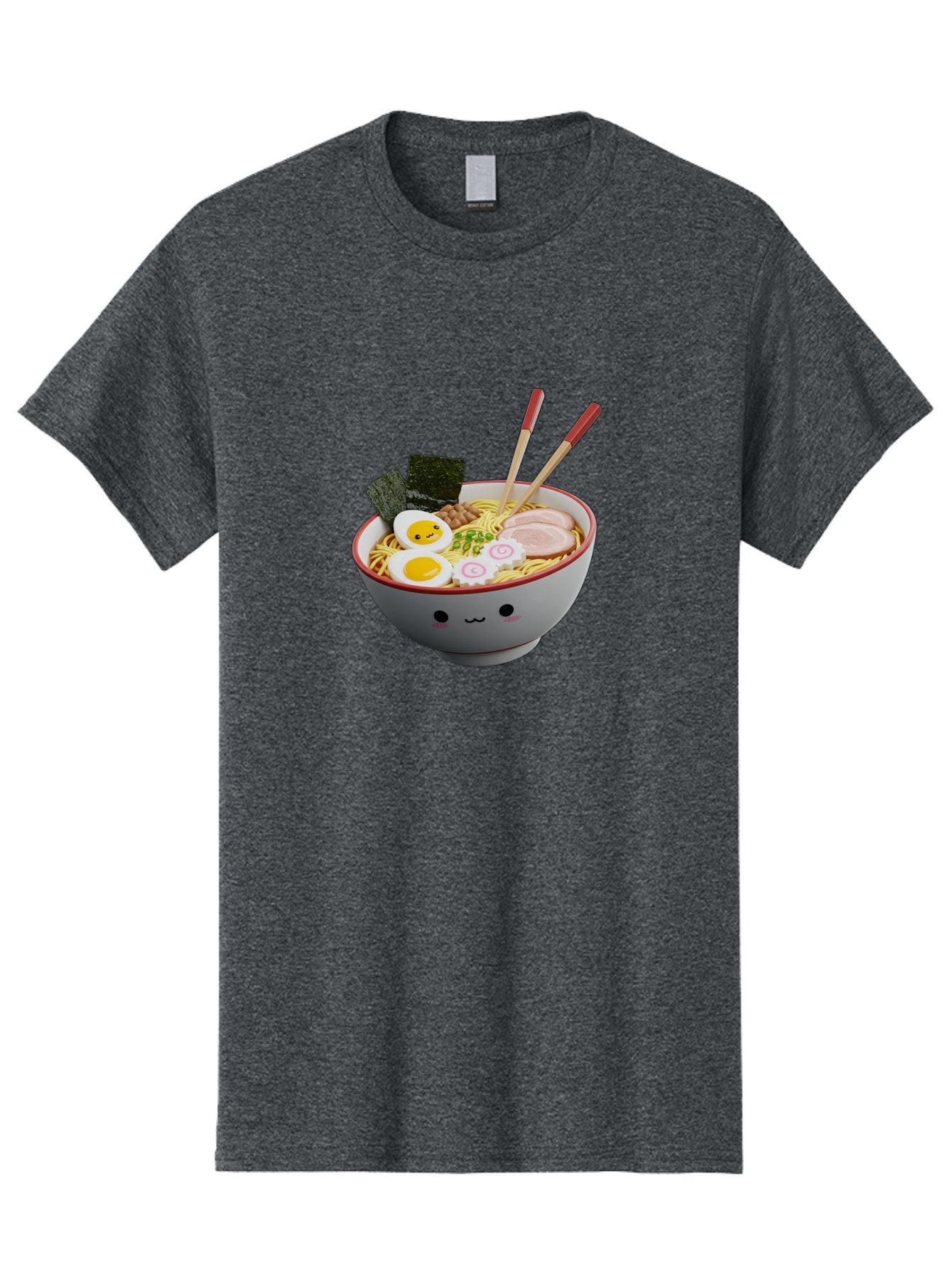 Ramen-Noodle-Bowl-2 Men'S Graphic Tee, 100% Cotton, Comfortable Casual Summer Wear, Machine Washable, Delicious Ramen, Steaming Hot Noodles, Boiled Egg, Sliced Pork, Seaweed, Chopsticks, Cartoon Bowl, Kawaii Food, Japanese Cuisine, Bab304 11