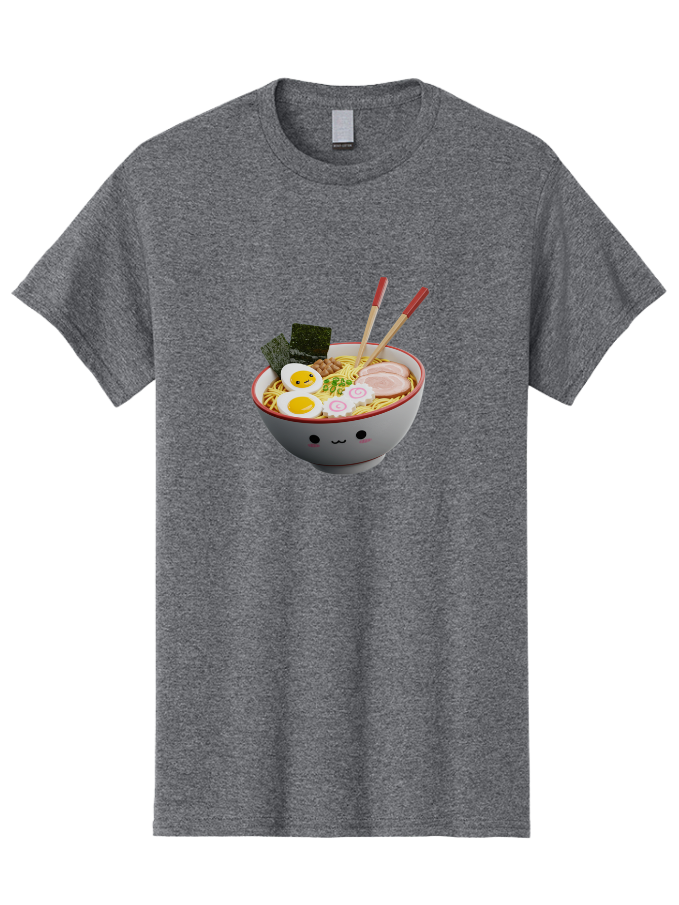 Ramen-Noodle-Bowl-2 Men'S Graphic Tee, 100% Cotton, Comfortable Casual Summer Wear, Machine Washable, Delicious Ramen, Steaming Hot Noodles, Boiled Egg, Sliced Pork, Seaweed, Chopsticks, Cartoon Bowl, Kawaii Food, Japanese Cuisine, Bab304 21