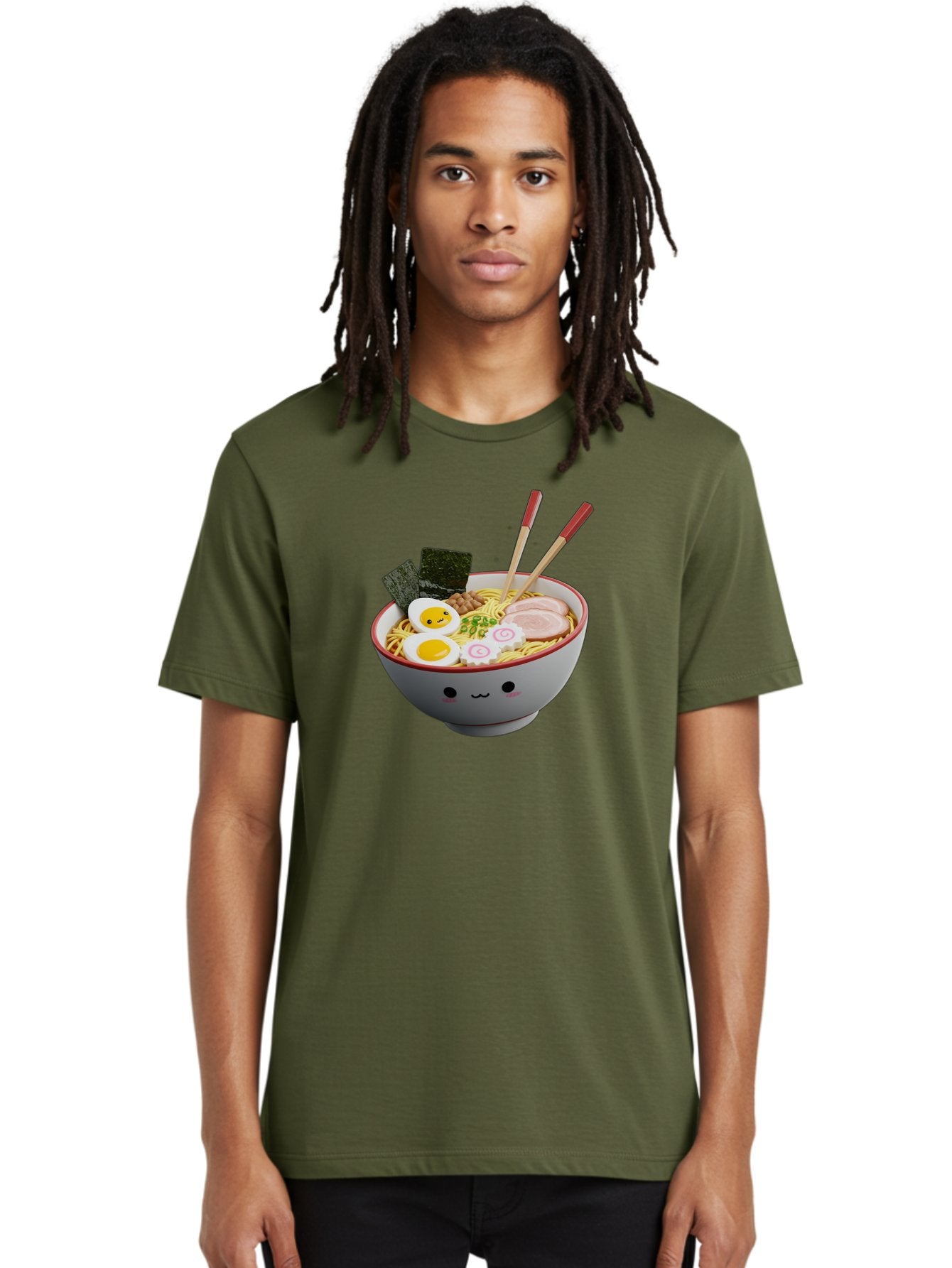 Ramen-Noodle-Bowl-2 Men'S Graphic Tee, 100% Cotton, Comfortable Casual Summer Wear, Machine Washable, Delicious Ramen, Steaming Hot Noodles, Boiled Egg, Sliced Pork, Seaweed, Chopsticks, Cartoon Bowl, Kawaii Food, Japanese Cuisine, Bab304 22