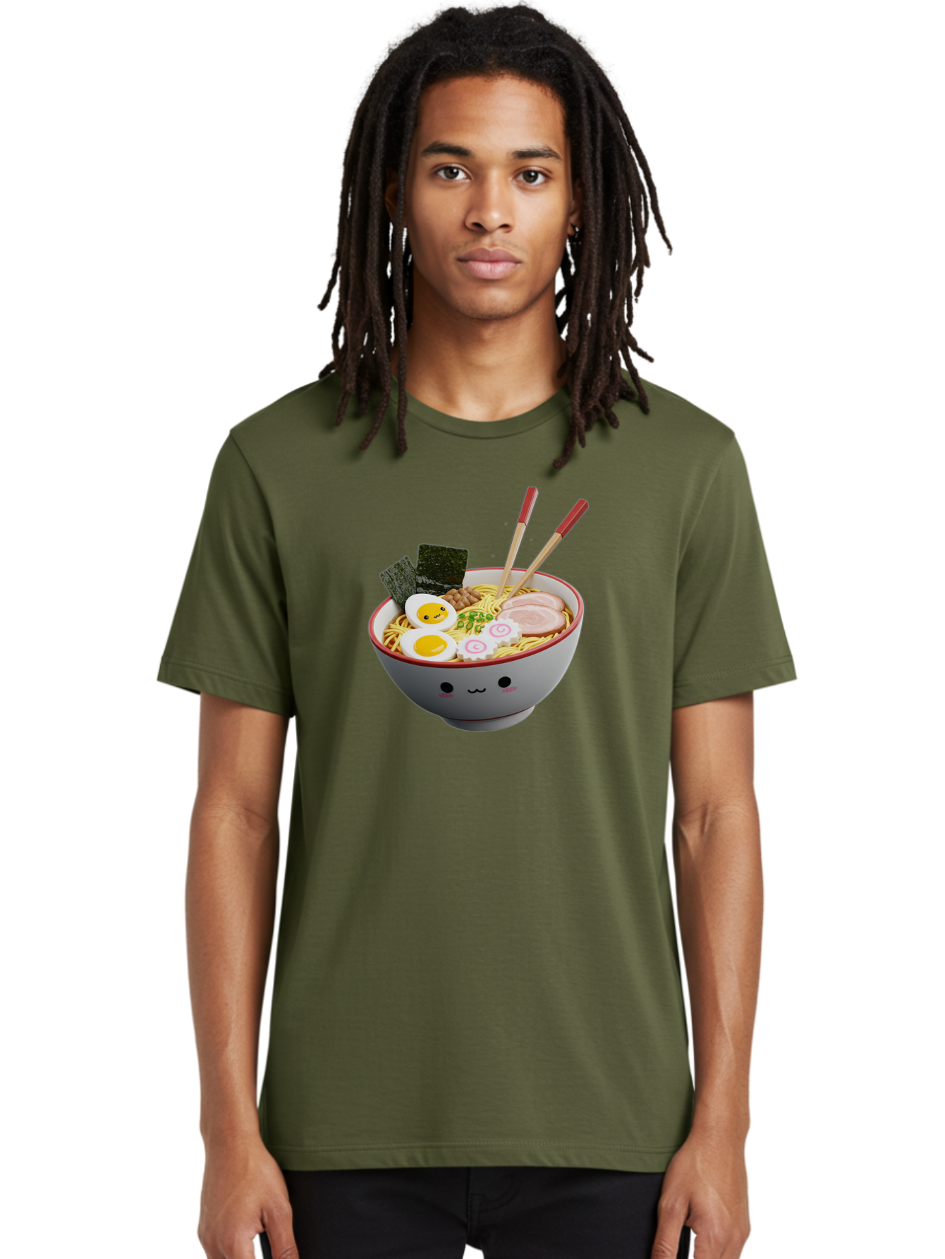 Ramen-Noodle-Bowl-2 Men'S Graphic Tee, 100% Cotton, Comfortable Casual Summer Wear, Machine Washable, Delicious Ramen, Steaming Hot Noodles, Boiled Egg, Sliced Pork, Seaweed, Chopsticks, Cartoon Bowl, Kawaii Food, Japanese Cuisine, Bab304 18