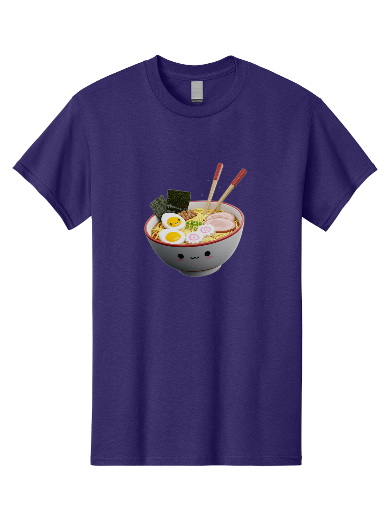 Ramen-Noodle-Bowl-2 Men'S Graphic Tee, 100% Cotton, Comfortable Casual Summer Wear, Machine Washable, Delicious Ramen, Steaming Hot Noodles, Boiled Egg, Sliced Pork, Seaweed, Chopsticks, Cartoon Bowl, Kawaii Food, Japanese Cuisine, Bab304 23