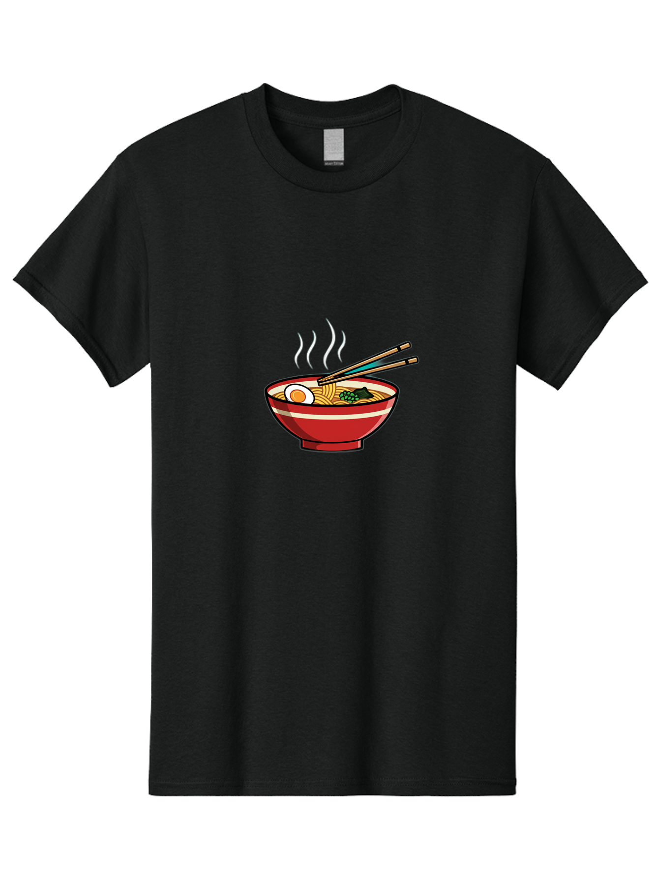 Ramen-Noodle-Bowl-4 Men'S Graphic Tee, 100% Cotton, Comfortable Casual Summer Wear, Machine Washable, Steaming Hot Ramen, Japanese Noodle Soup, Delicious Meal, Bowl Of Noodles, Chopsticks, Boiled Egg, Green Onions, Savory Dish, Asian Cuisine, Bab306 13