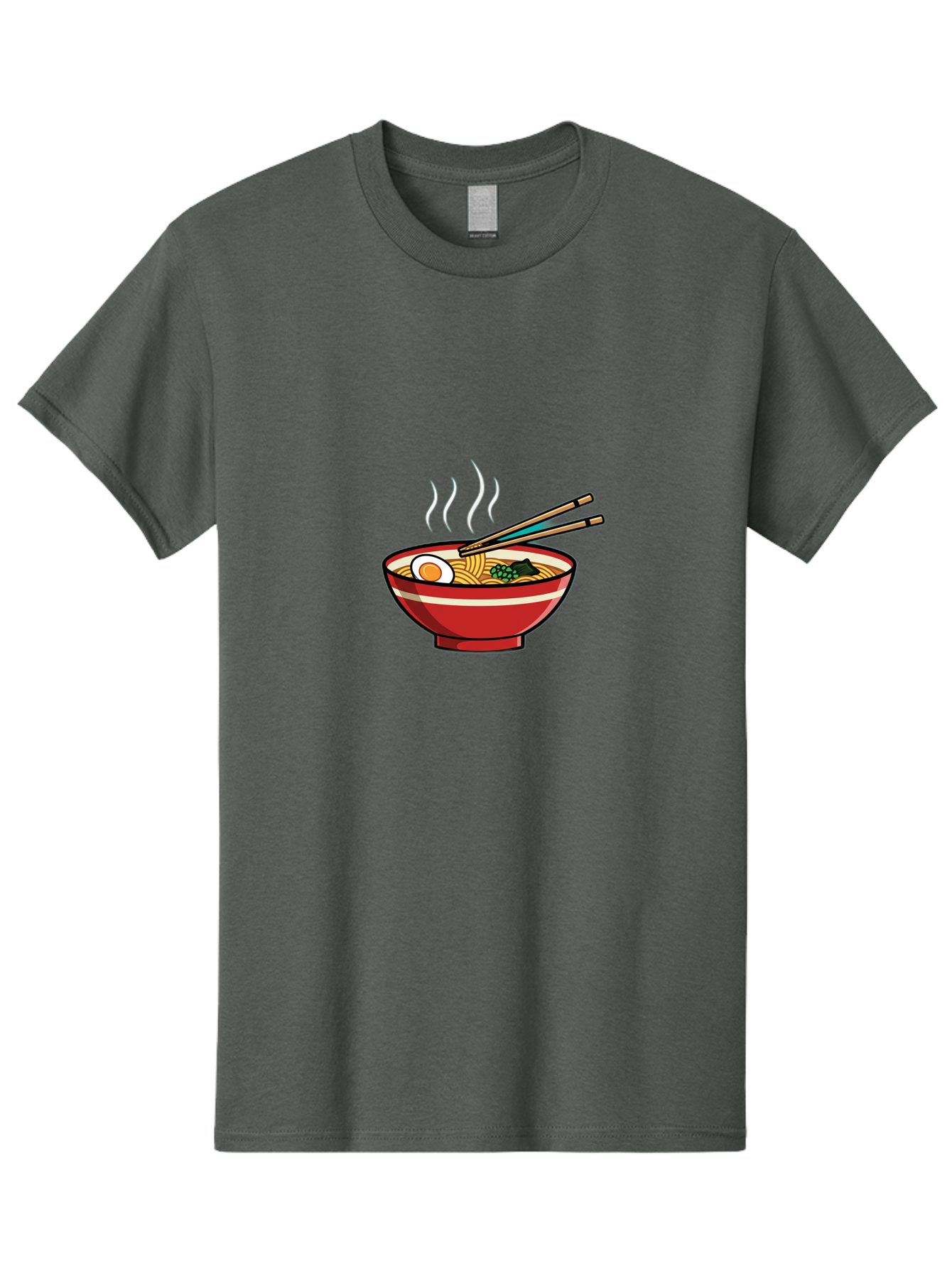 Ramen-Noodle-Bowl-4 Men'S Graphic Tee, 100% Cotton, Comfortable Casual Summer Wear, Machine Washable, Steaming Hot Ramen, Japanese Noodle Soup, Delicious Meal, Bowl Of Noodles, Chopsticks, Boiled Egg, Green Onions, Savory Dish, Asian Cuisine, Bab306 17