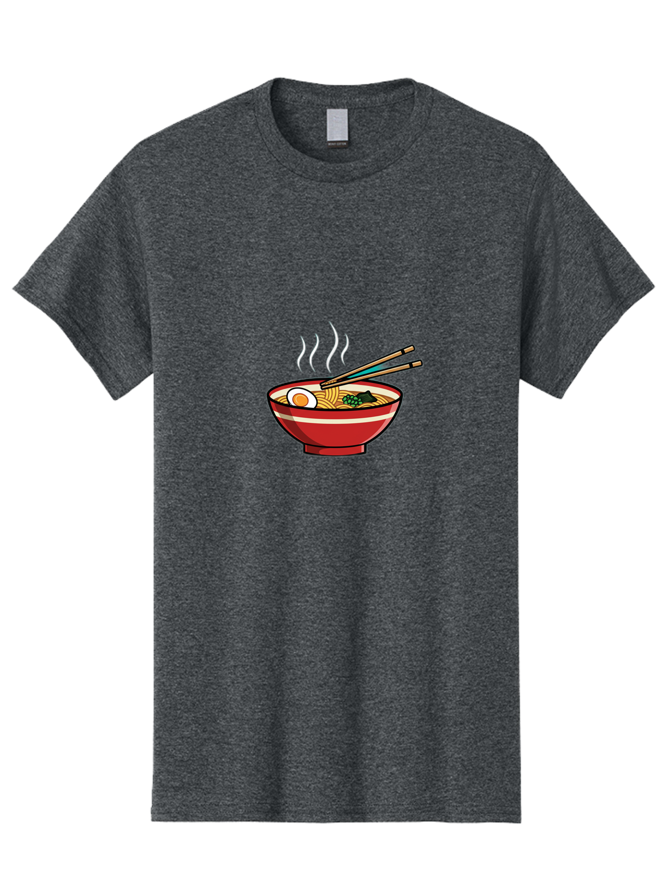 Ramen-Noodle-Bowl-4 Men'S Graphic Tee, 100% Cotton, Comfortable Casual Summer Wear, Machine Washable, Steaming Hot Ramen, Japanese Noodle Soup, Delicious Meal, Bowl Of Noodles, Chopsticks, Boiled Egg, Green Onions, Savory Dish, Asian Cuisine, Bab306 11
