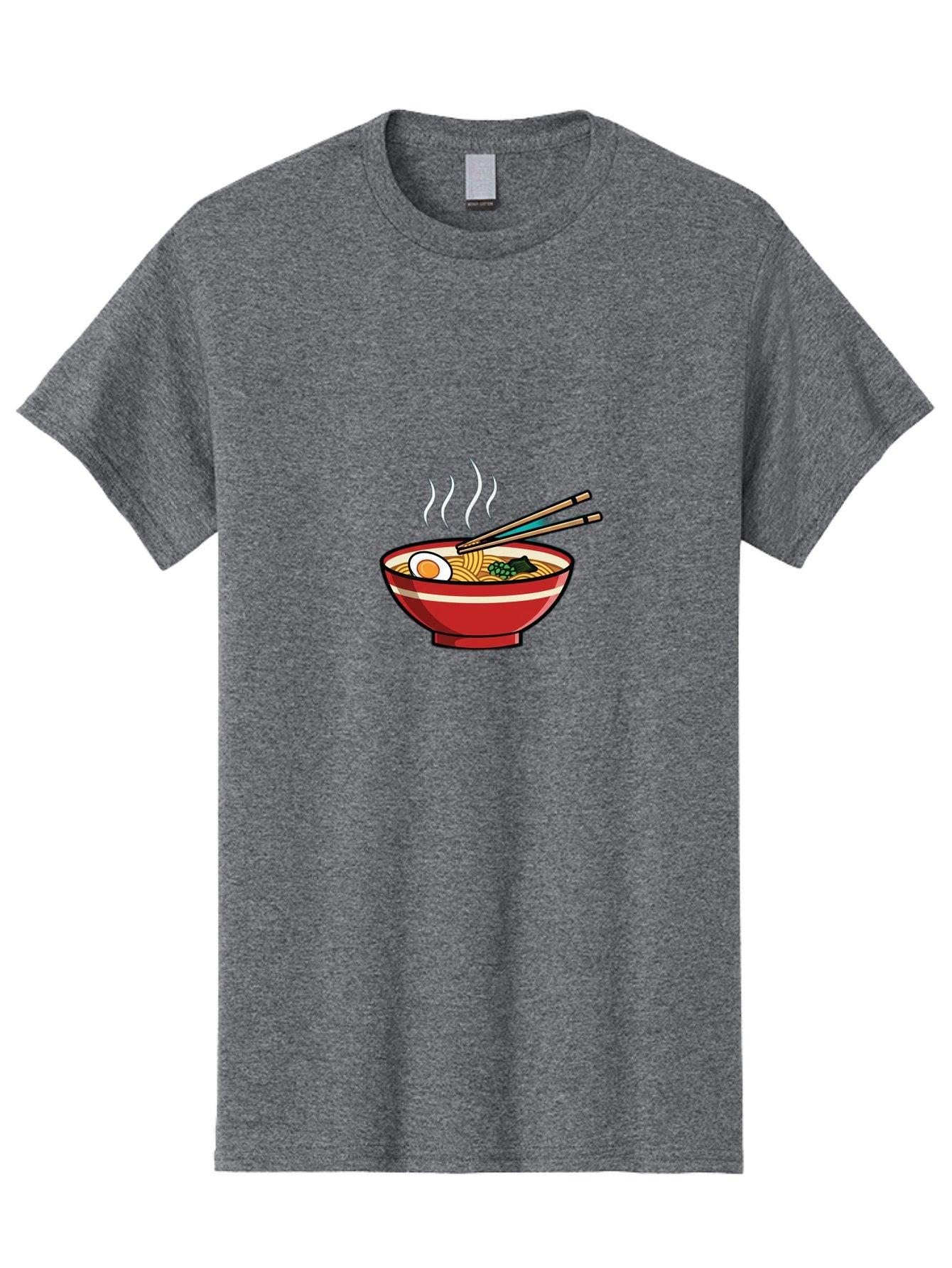 Ramen-Noodle-Bowl-4 Men'S Graphic Tee, 100% Cotton, Comfortable Casual Summer Wear, Machine Washable, Steaming Hot Ramen, Japanese Noodle Soup, Delicious Meal, Bowl Of Noodles, Chopsticks, Boiled Egg, Green Onions, Savory Dish, Asian Cuisine, Bab306 10