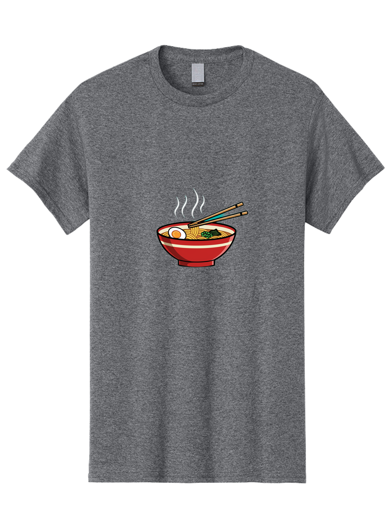 Ramen-Noodle-Bowl-4 Men'S Graphic Tee, 100% Cotton, Comfortable Casual Summer Wear, Machine Washable, Steaming Hot Ramen, Japanese Noodle Soup, Delicious Meal, Bowl Of Noodles, Chopsticks, Boiled Egg, Green Onions, Savory Dish, Asian Cuisine, Bab306 27