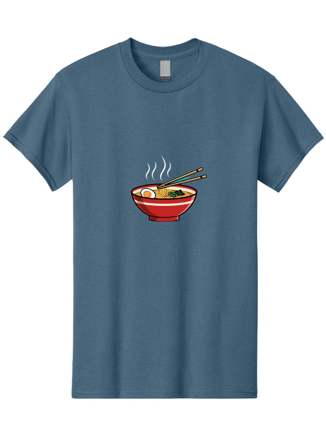 Ramen-Noodle-Bowl-4 Men'S Graphic Tee, 100% Cotton, Comfortable Casual Summer Wear, Machine Washable, Steaming Hot Ramen, Japanese Noodle Soup, Delicious Meal, Bowl Of Noodles, Chopsticks, Boiled Egg, Green Onions, Savory Dish, Asian Cuisine, Bab306 9