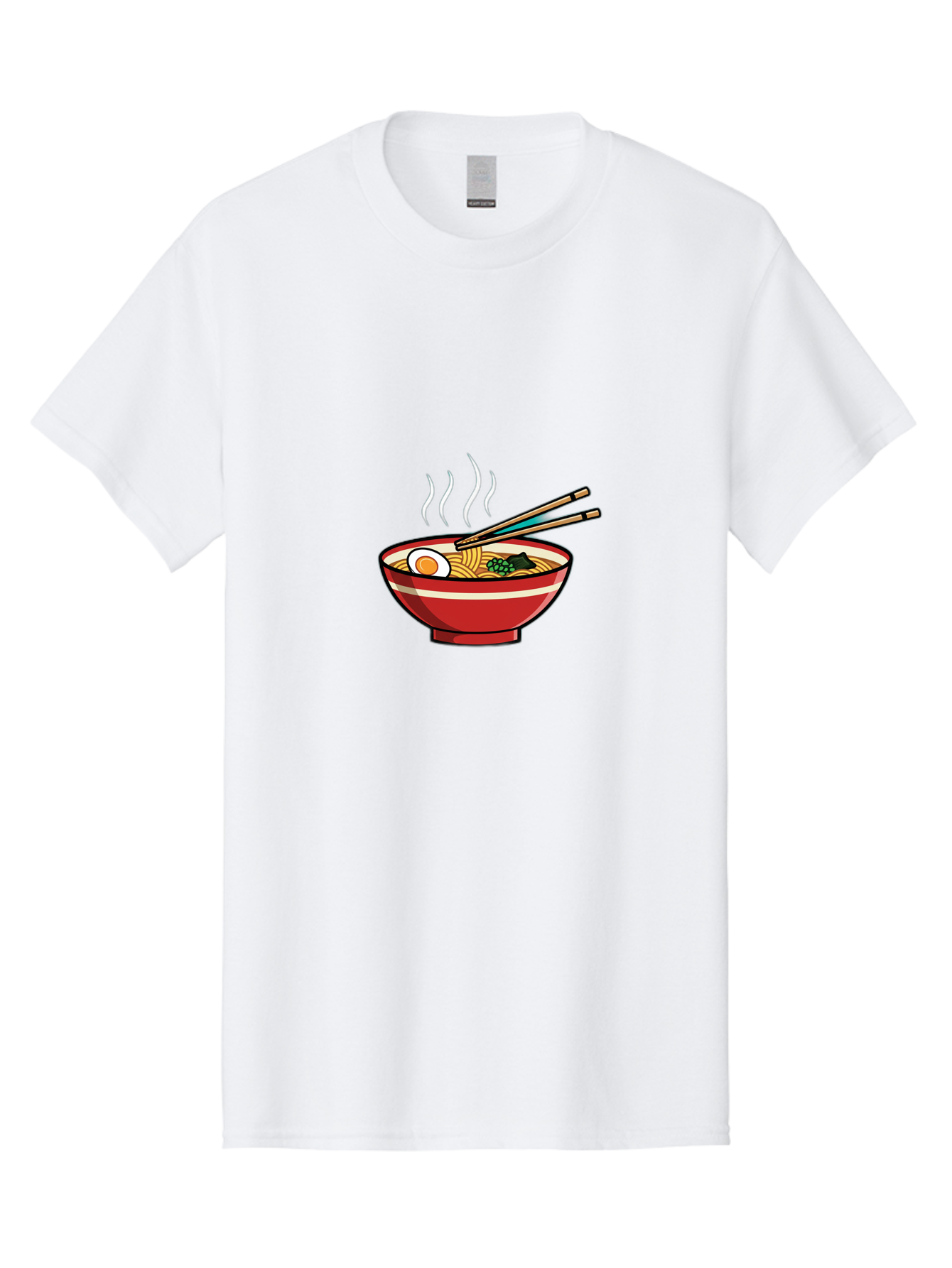 Ramen-Noodle-Bowl-4 Men'S Graphic Tee, 100% Cotton, Comfortable Casual Summer Wear, Machine Washable, Steaming Hot Ramen, Japanese Noodle Soup, Delicious Meal, Bowl Of Noodles, Chopsticks, Boiled Egg, Green Onions, Savory Dish, Asian Cuisine, Bab306 21