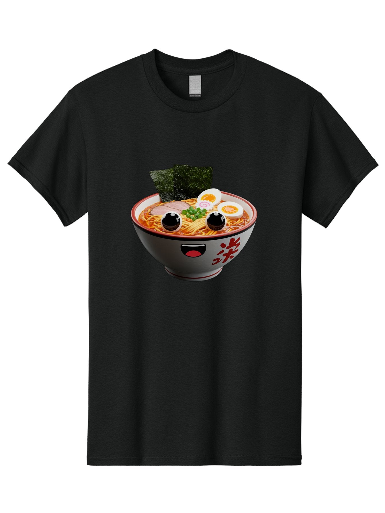 Ramen-Noodle Men'S Graphic Tee, 100% Cotton, Comfortable Casual Summer Wear, Machine Washable, Steaming Bowl Of Ramen, Japanese Cuisine, Noodle Soup, Sliced Pork, Boiled Egg, Green Onions, Seaweed, Cartoonish Illustration, Kawaii Food, Bab308 12
