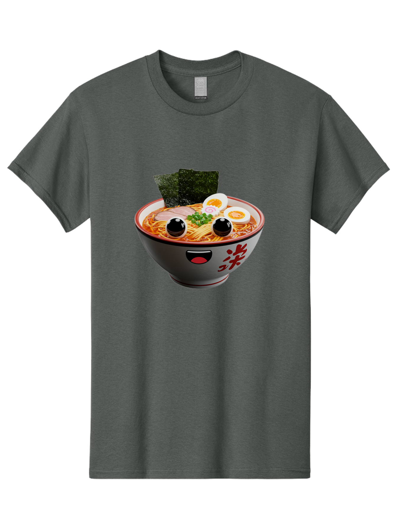 Ramen-Noodle Men'S Graphic Tee, 100% Cotton, Comfortable Casual Summer Wear, Machine Washable, Steaming Bowl Of Ramen, Japanese Cuisine, Noodle Soup, Sliced Pork, Boiled Egg, Green Onions, Seaweed, Cartoonish Illustration, Kawaii Food, Bab308 17