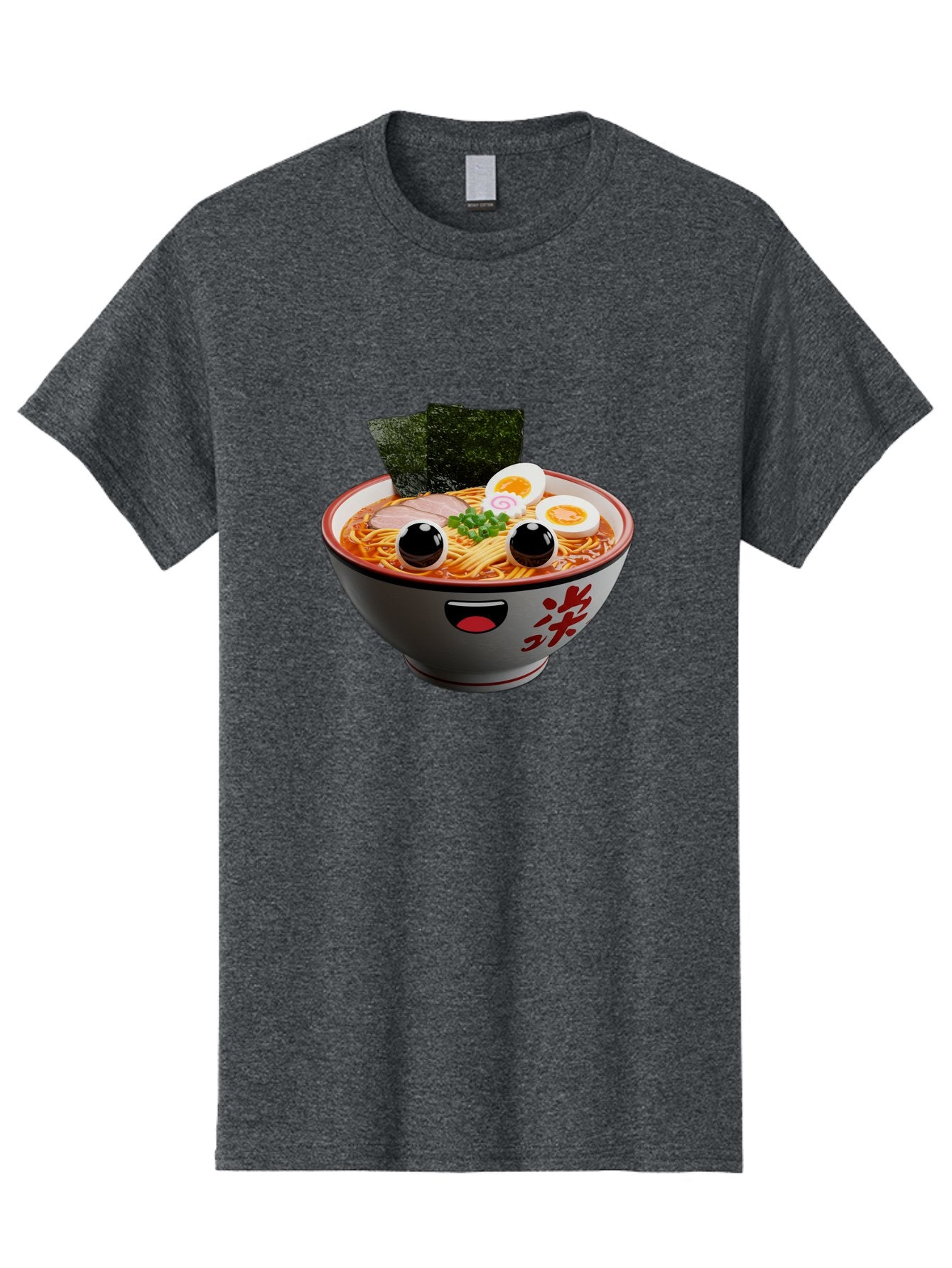 Ramen-Noodle Men'S Graphic Tee, 100% Cotton, Comfortable Casual Summer Wear, Machine Washable, Steaming Bowl Of Ramen, Japanese Cuisine, Noodle Soup, Sliced Pork, Boiled Egg, Green Onions, Seaweed, Cartoonish Illustration, Kawaii Food, Bab308 4