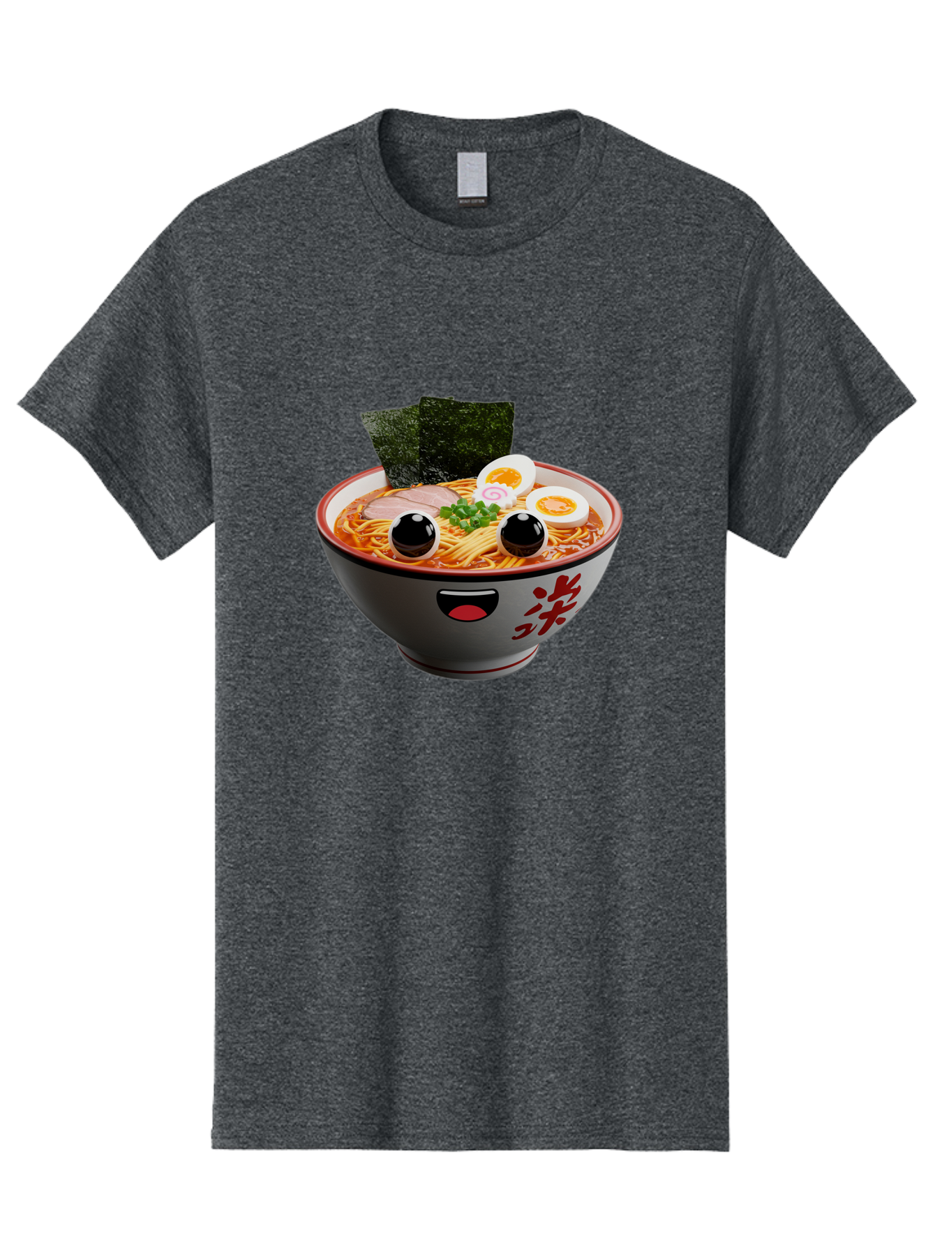 Ramen-Noodle Men'S Graphic Tee, 100% Cotton, Comfortable Casual Summer Wear, Machine Washable, Steaming Bowl Of Ramen, Japanese Cuisine, Noodle Soup, Sliced Pork, Boiled Egg, Green Onions, Seaweed, Cartoonish Illustration, Kawaii Food, Bab308 23